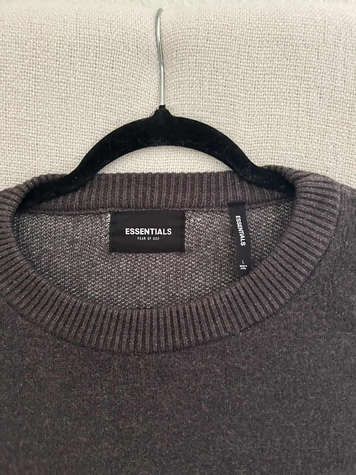 Essentials Essentials Knit Sweater Grey Melange Size US L / EU 52-54 / 3 - 3 Thumbnail