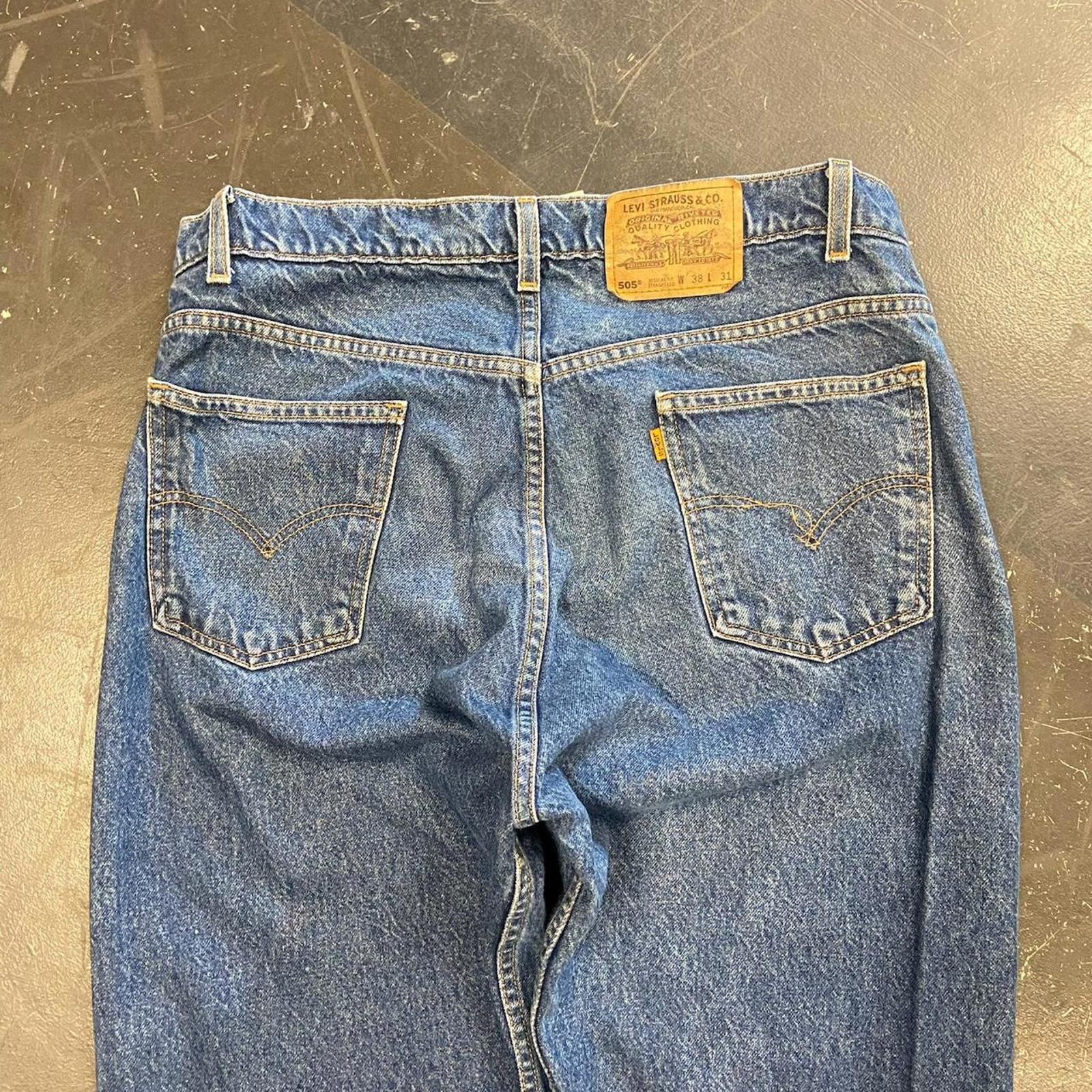 Levi's Vintage Blue Orange Tab 505 Levi Jeans Size US 38 / EU 54 - 2 Thumbnail