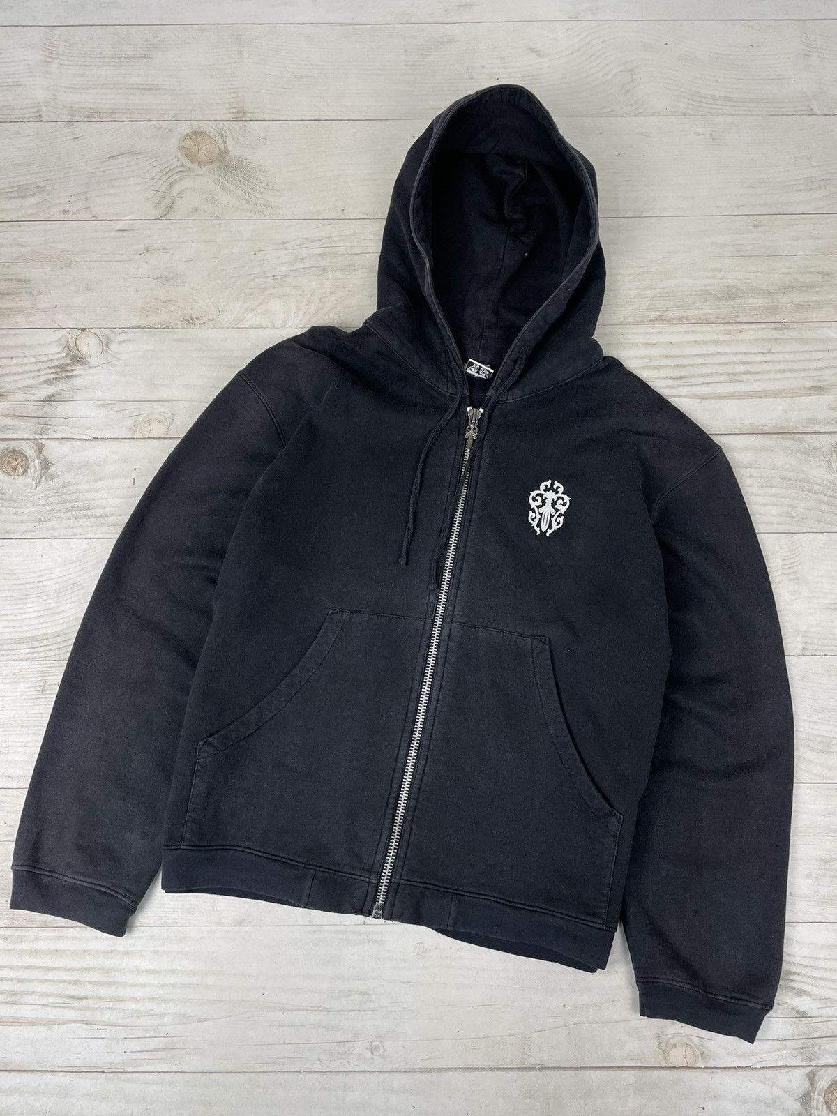 Chrome Hearts Chrome hearts Hoodie Dagger Leather Patch Horseshoe Spellout Size US L / EU 52-54 / 3 - 5 Thumbnail
