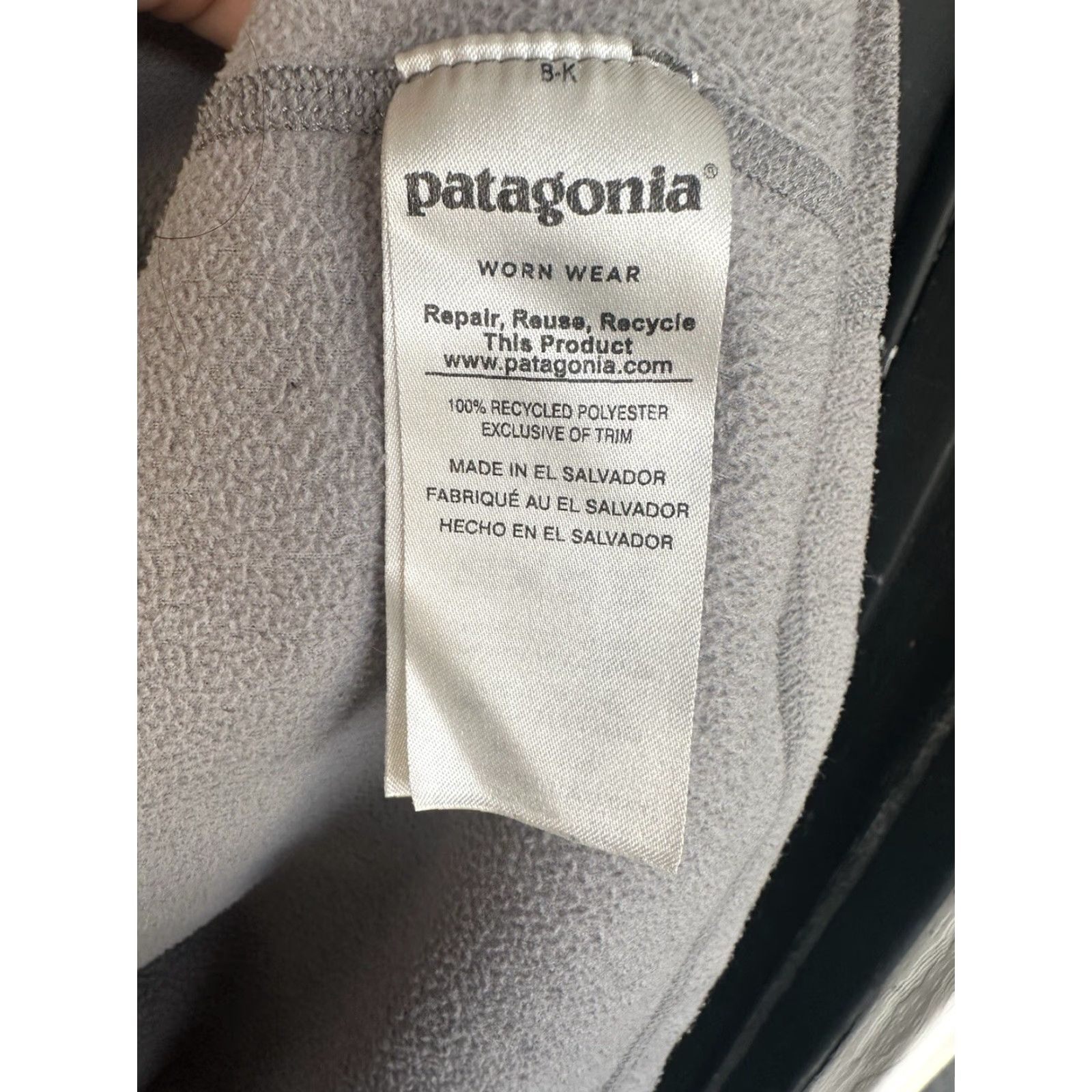Patagonia Patagonia Women's Fleece Pullover 1/4 Zip Embroidered Logo Gray XL Hinweise: Uber Embroidery? Size XL / US 12-14 / IT 48-50 - 6 Thumbnail