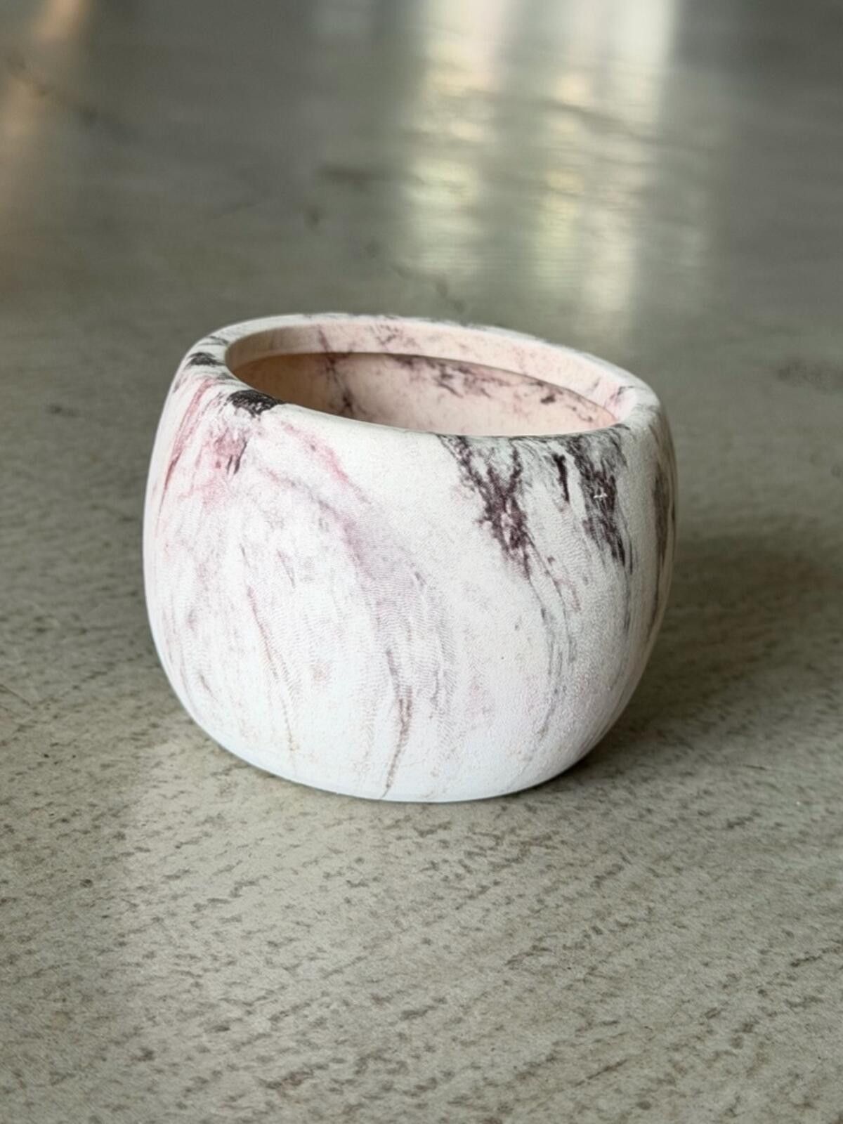 Other Mini Marble Planter / Ceramic Pot / Neutral Decor Size ONE SIZE - 5 Thumbnail