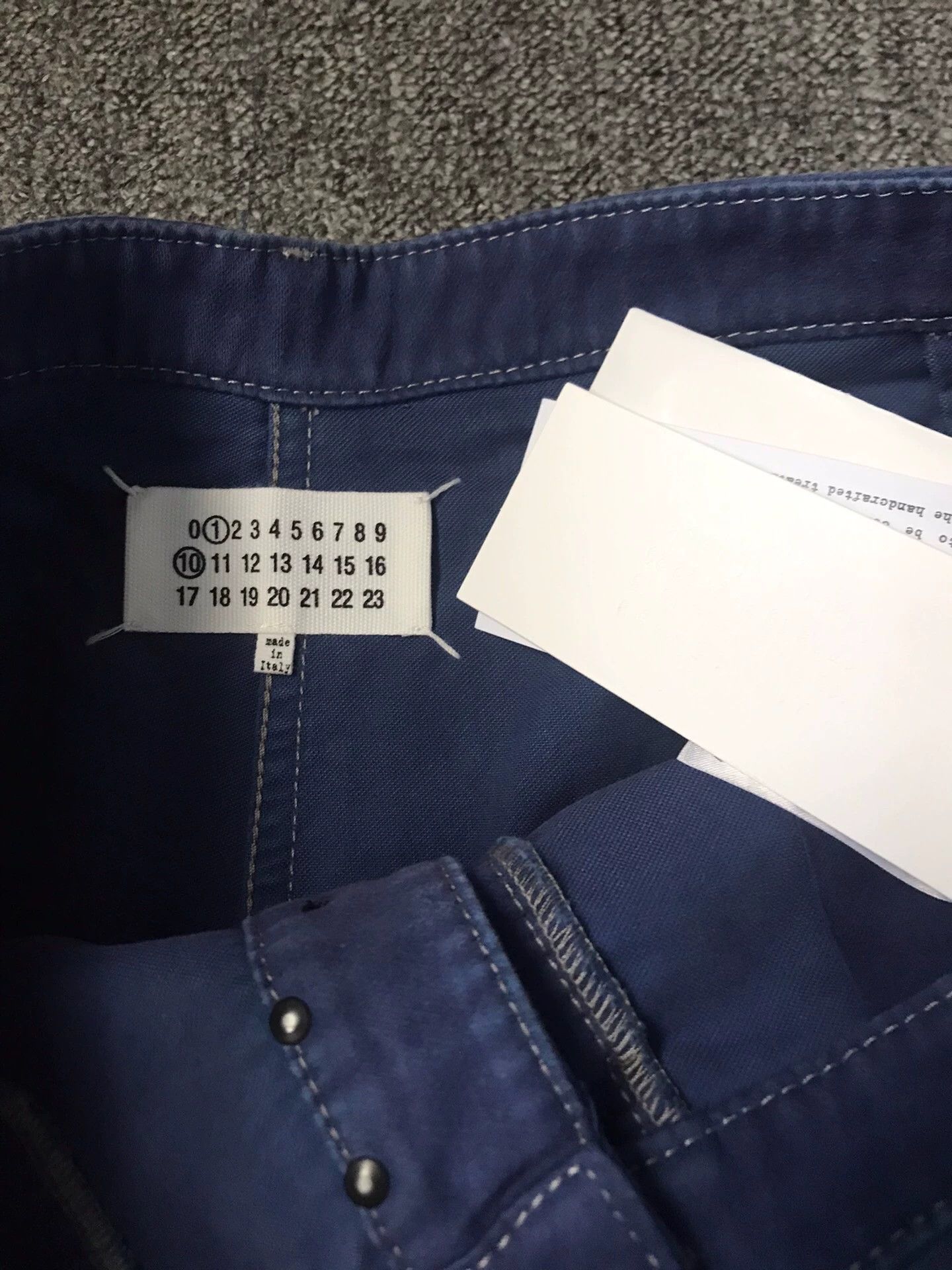 Maison Margiela Maison Margiela Vintage Washed Blue-Purple Raw Hem Short Size US 29 - 4 Thumbnail