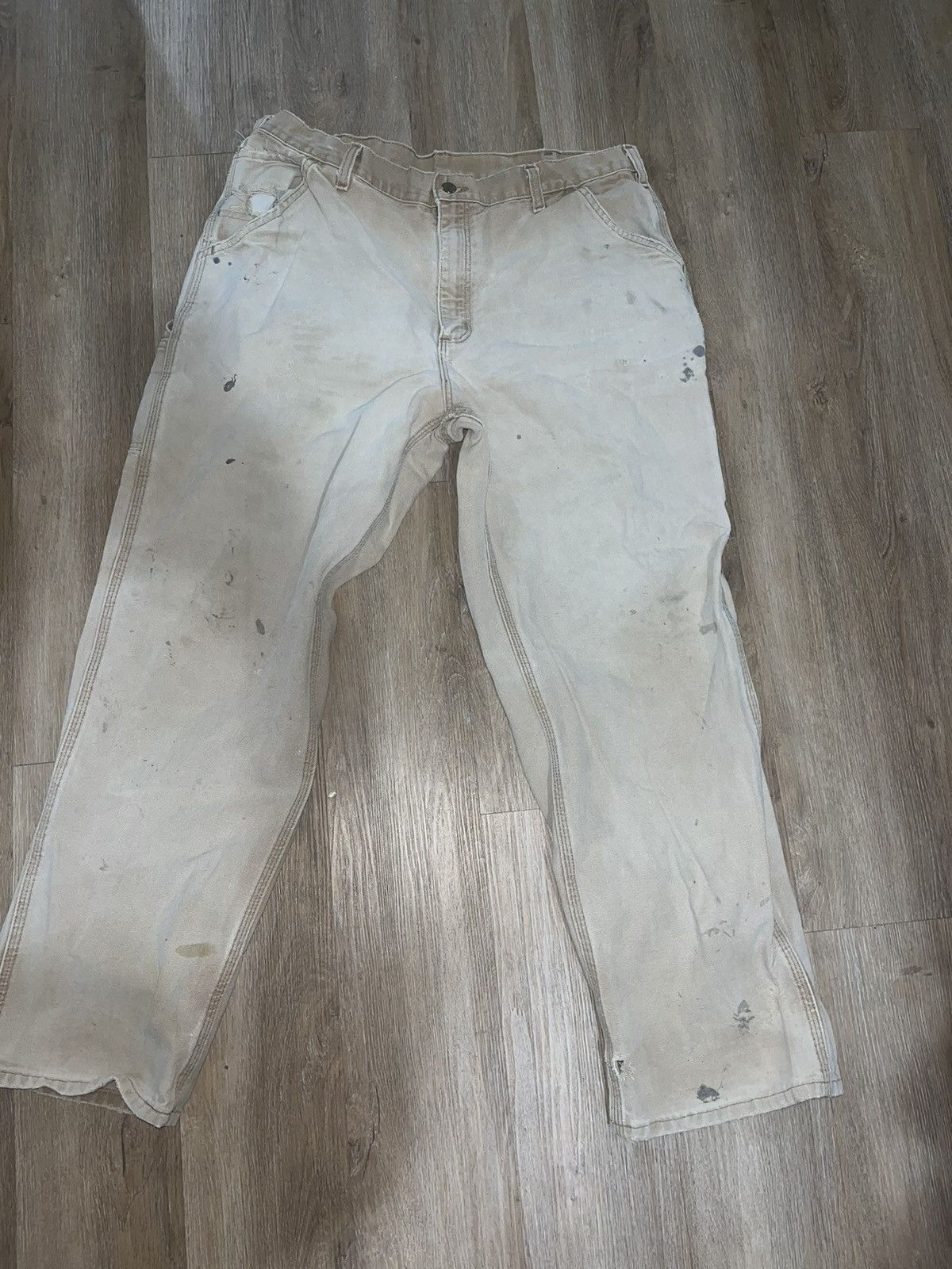 Carhartt Carhartt Work Pants Beige Size 38x32 Size US 38 / EU 54 - 1 Thumbnail