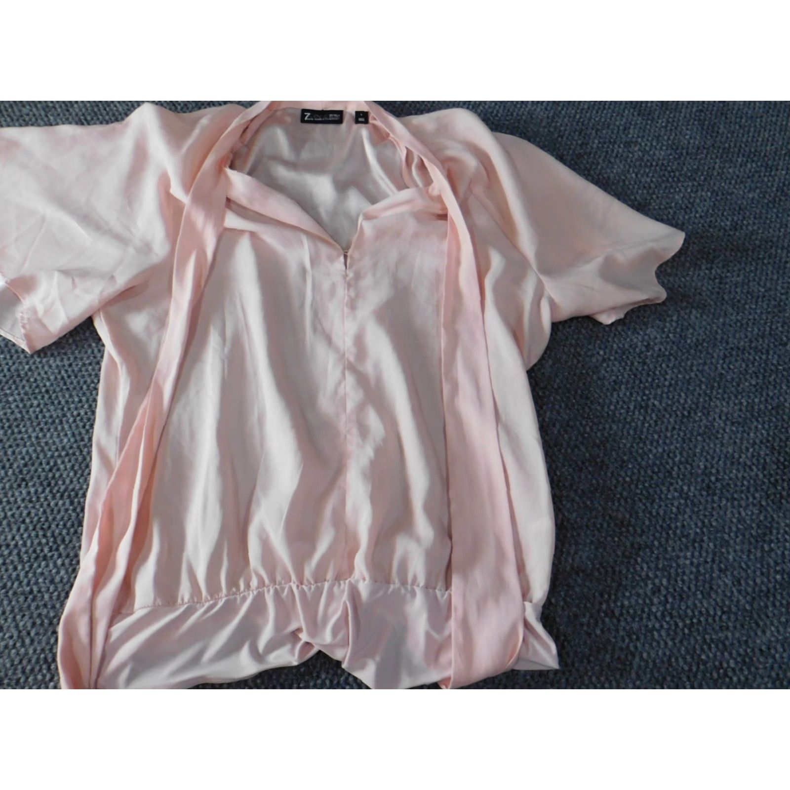 Vintage New York and Company Womens blouse Large pink top pullover 7th avenue Size L / US 10 / IT 46 - 2 Thumbnail