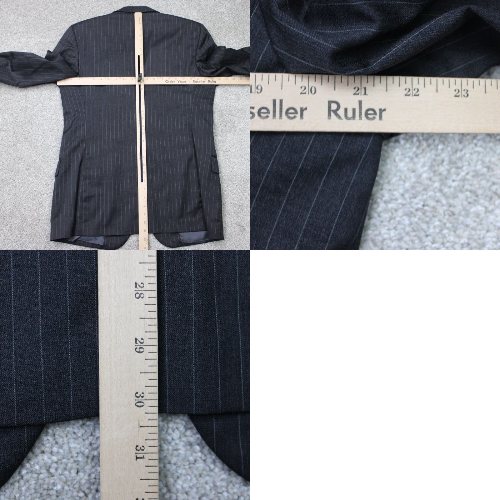 Brooks Brothers Brooks Brothers 1818 Blazer Mens 42R Fitzgerald Wool Gray Pinstriped Lined Size 42R - 9 Thumbnail