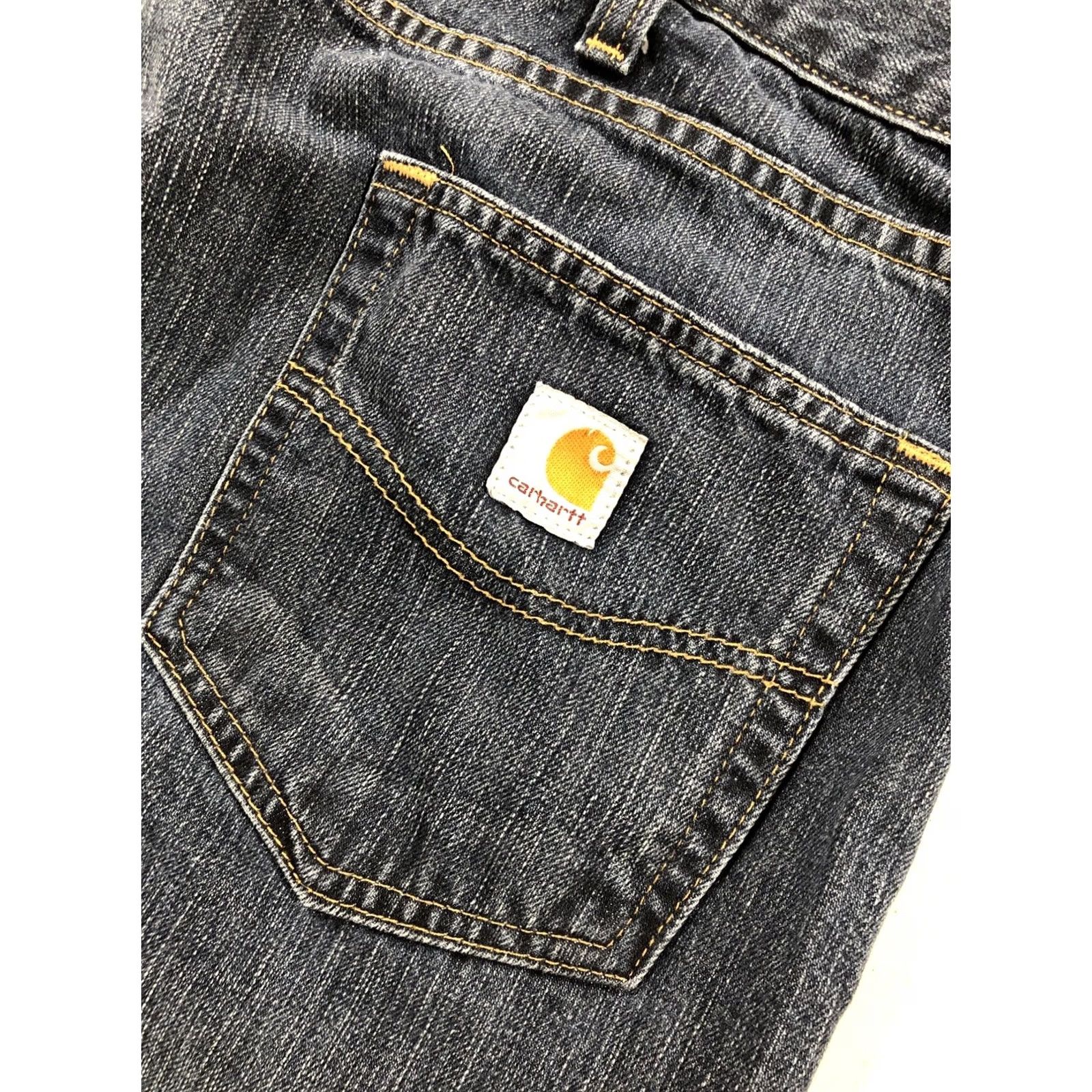 Carhartt CARHARTT Relaxed Fit Straight Leg Jeans Mens 40x31 Medium Wash Blue 100% Cotton Size US 40 / EU 56 - 2 Thumbnail
