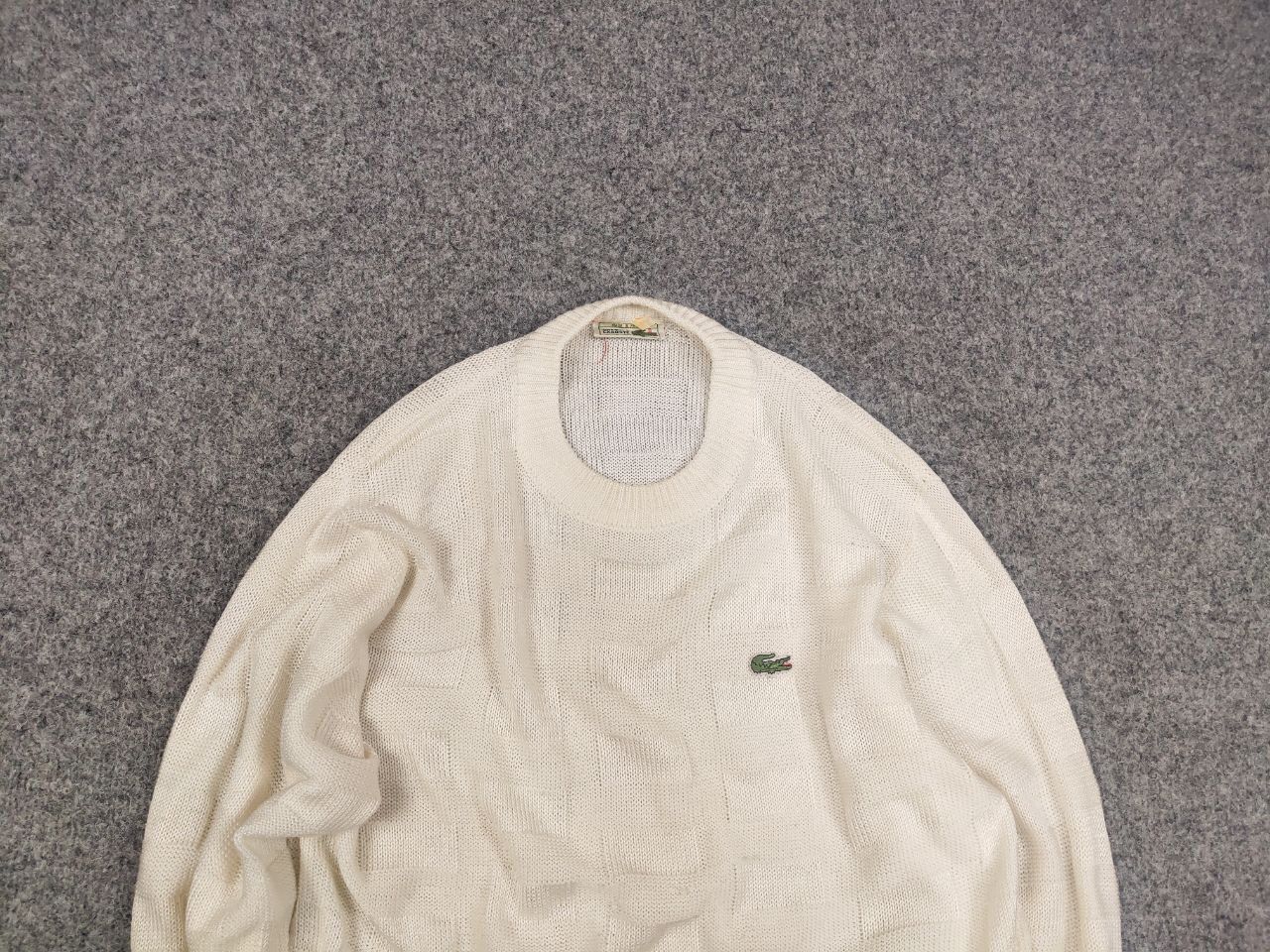 Lacoste Vintage 90's Lacoste Chemise Textured knit Crew Shek sweater Size US M / EU 48-50 / 2 - 4 Thumbnail