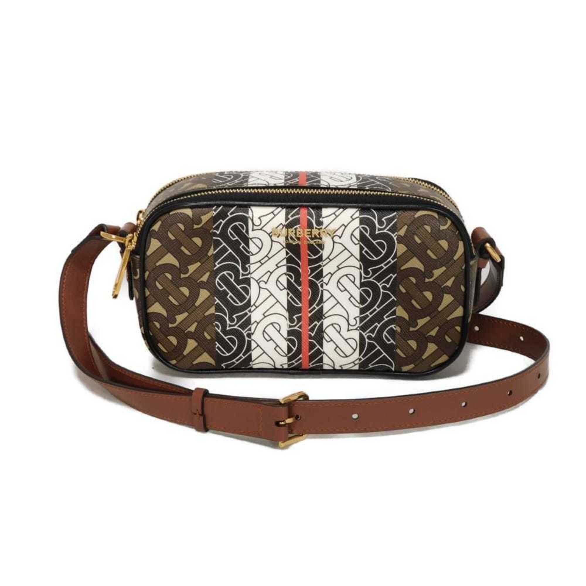 Burberry Burberry TB Monogram Mini Camera Bag, Brown Multicolor, 2-Way Belt E-Canvas, 8032774, Men's & Women's Size ONE SIZE - 1 Thumbnail