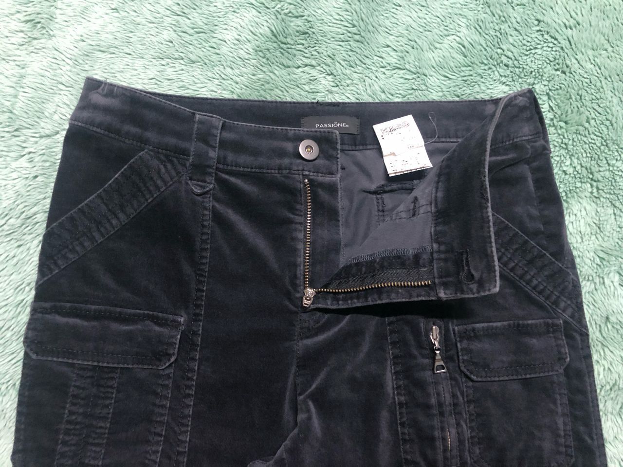 If Six Was Nine JAPANESE BRAND PASSIŌNE VELVET BUSH PANTS NICE DESIGN Size 29" - 3 Thumbnail