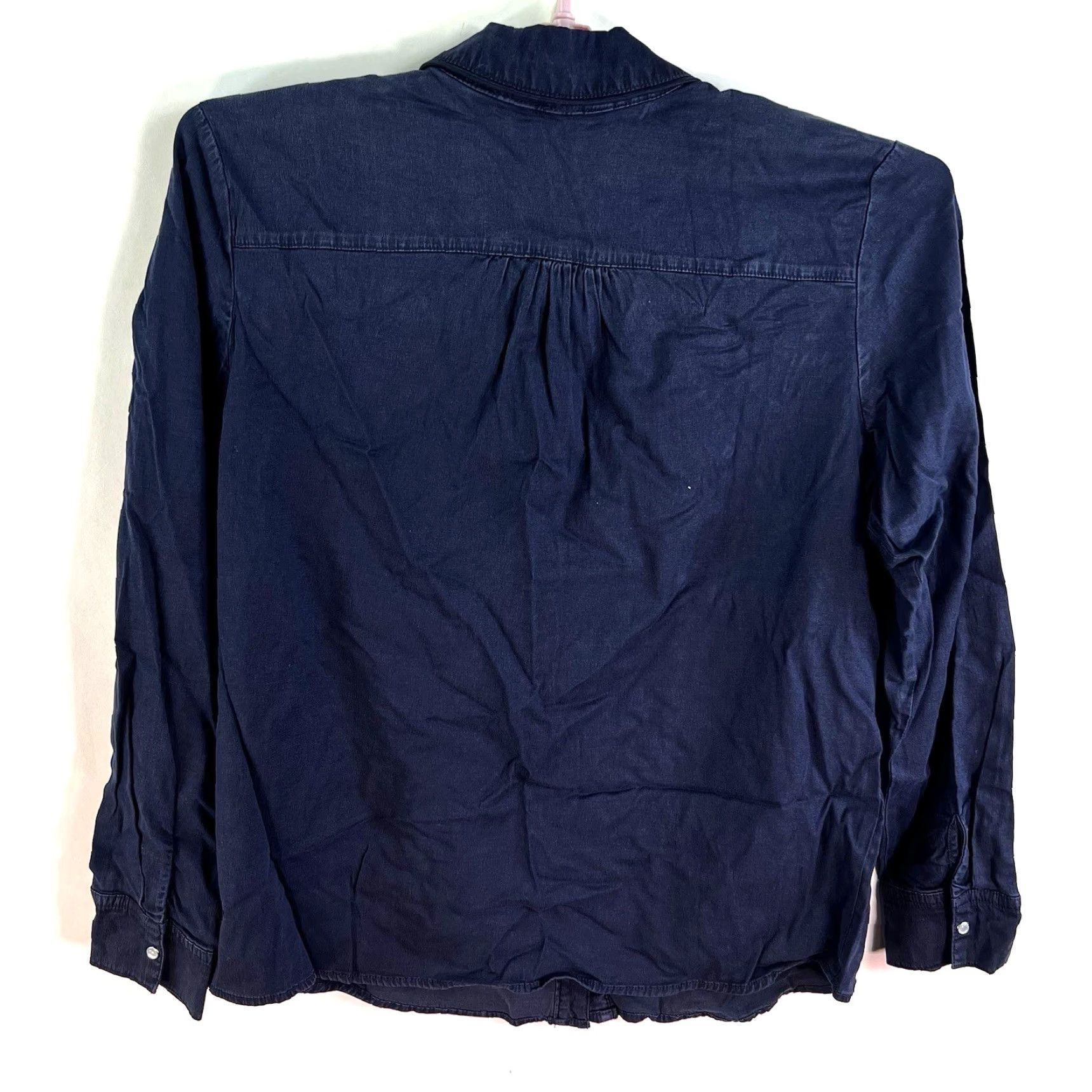 Denime VINTAGE Canyon Retreat Womens Denim Shirt Casual Western Floral Pearl Snap Long Sleeve Size M Blue Size M / US 6-8 / IT 42-44 - 6 Thumbnail