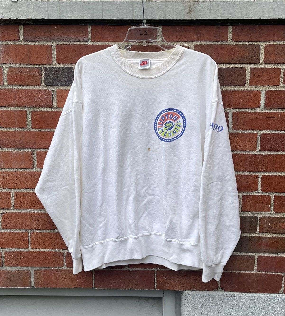 Nike Rare VTG Nike Grey Tag Lipton Tennis Championship Sweatshirt Size US XL / EU 56 / 4 - 1 Thumbnail