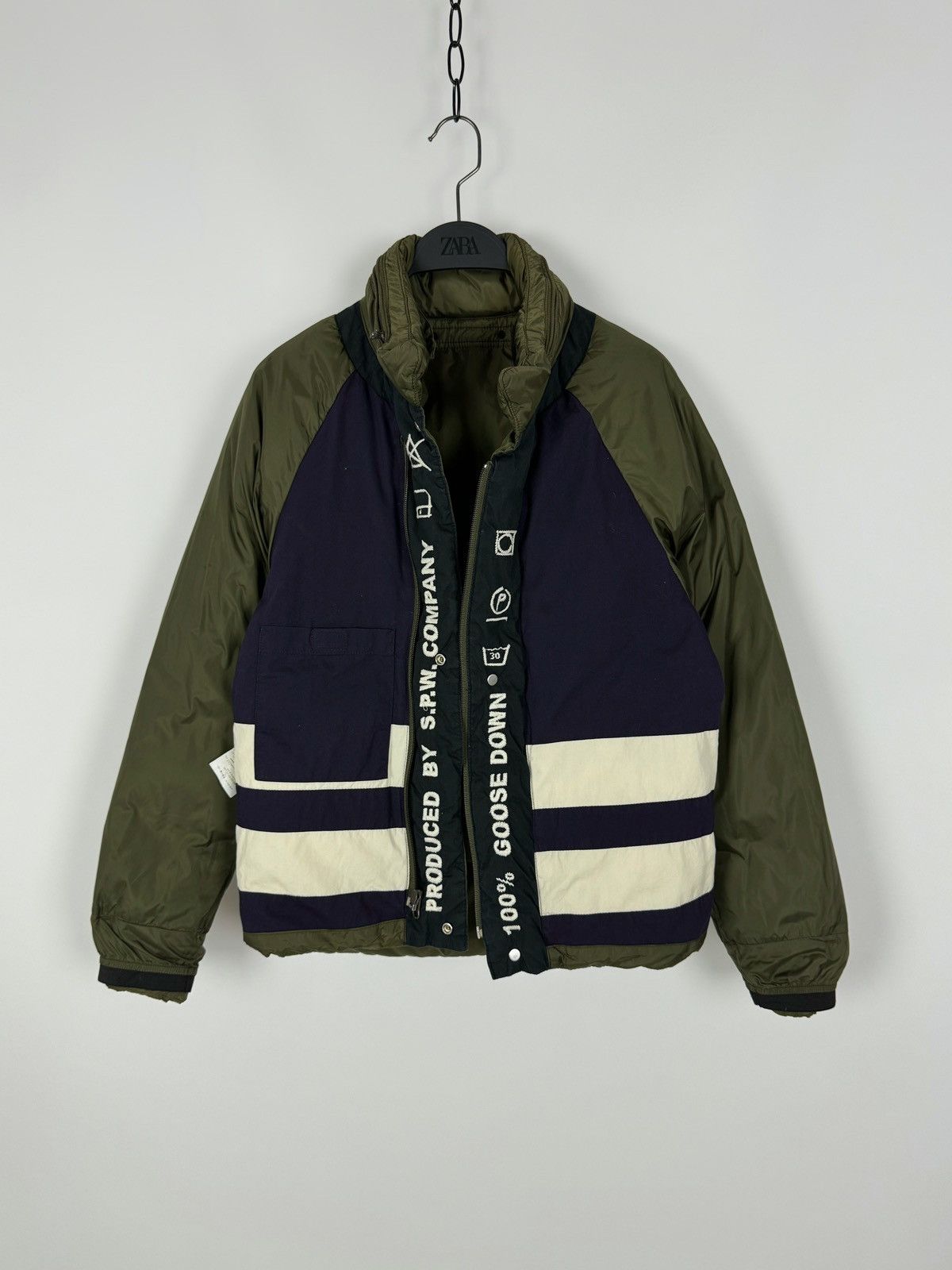 Pre-owned Stone Island X Vintage A/w 2005 Vintage Stone Island Denims Reversible Down Jacket In Green
