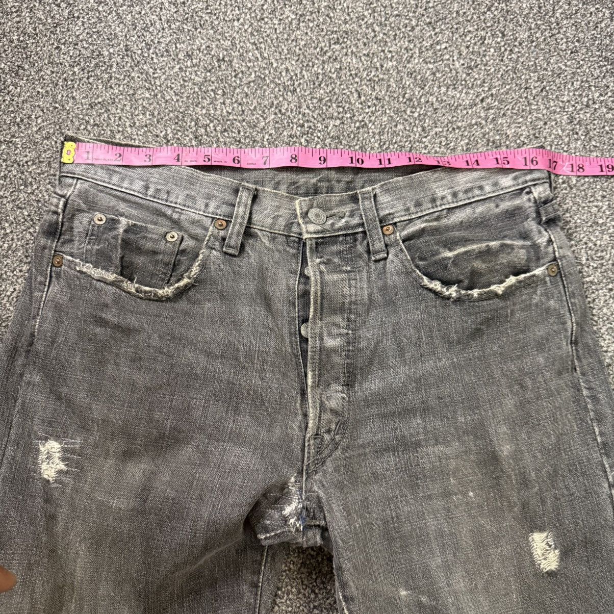 Studio D'Artisan Vintage Crazy Distressed Ripped Osaka Faded Indigo Denim Size US 33 - 14 Thumbnail