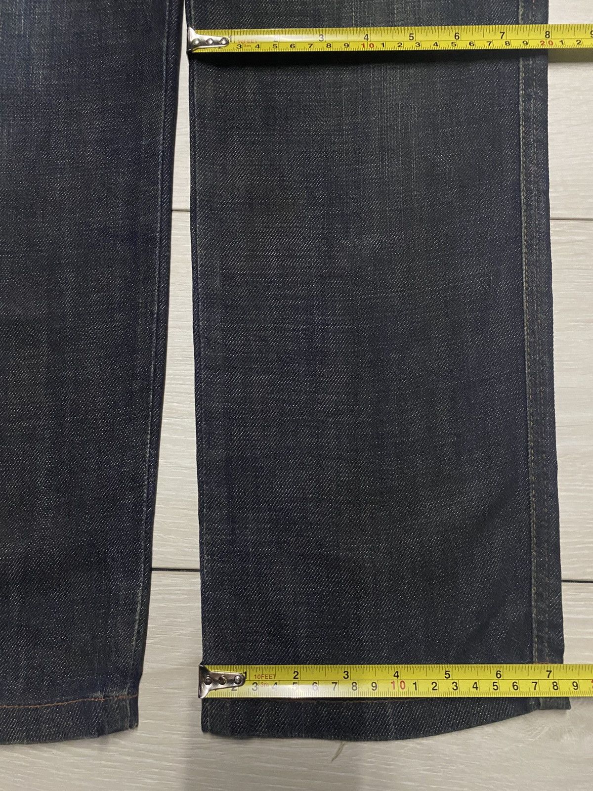 Levi's Levis Y2K Black Denim Distressed Straight Fits Jeans Size US 31 - 15 Thumbnail