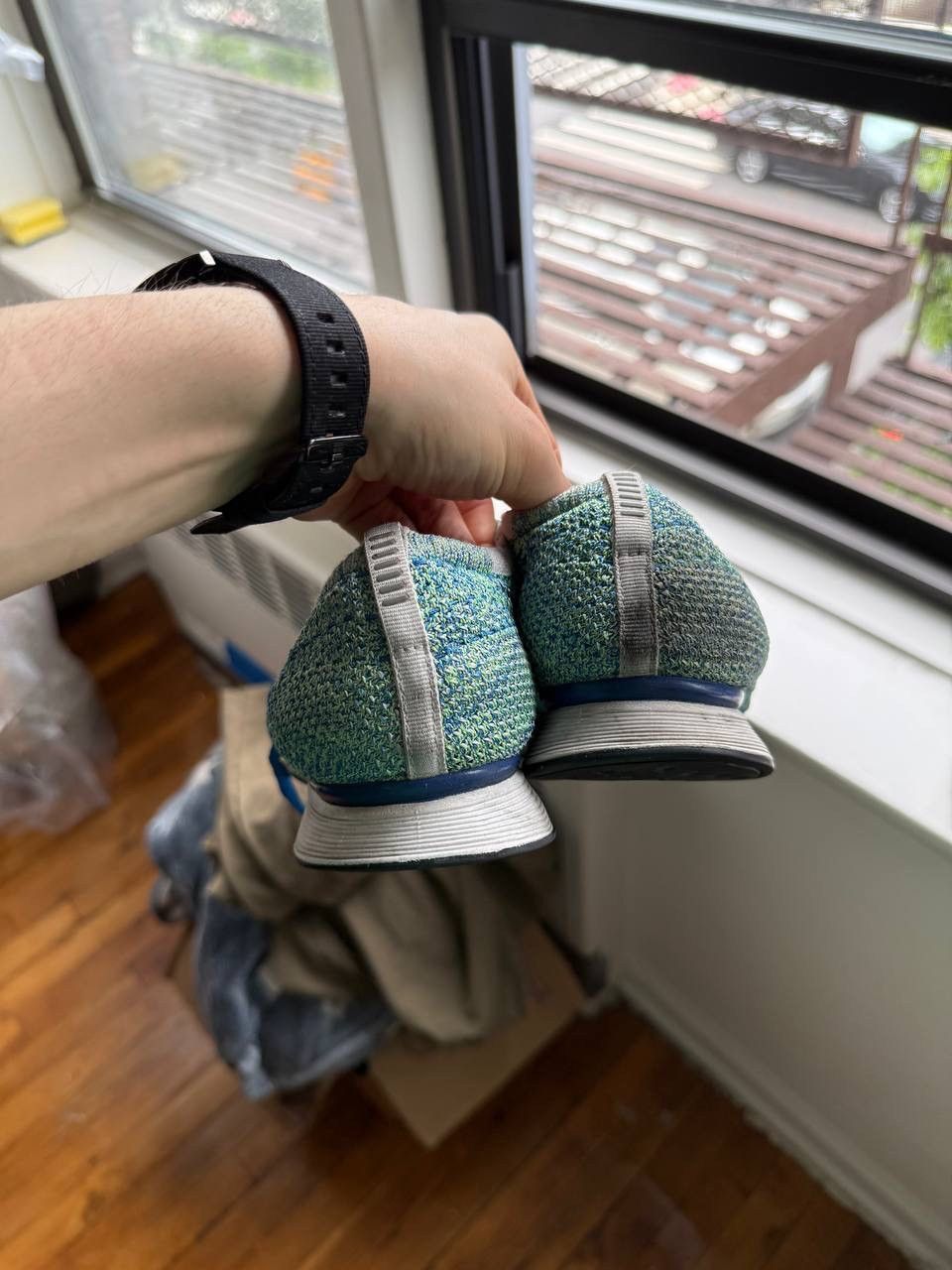 Nike Nike Flyknit 2015 trainers tranquil aqua blue mint us10 men Size US 10 / EU 43 - 6 Thumbnail