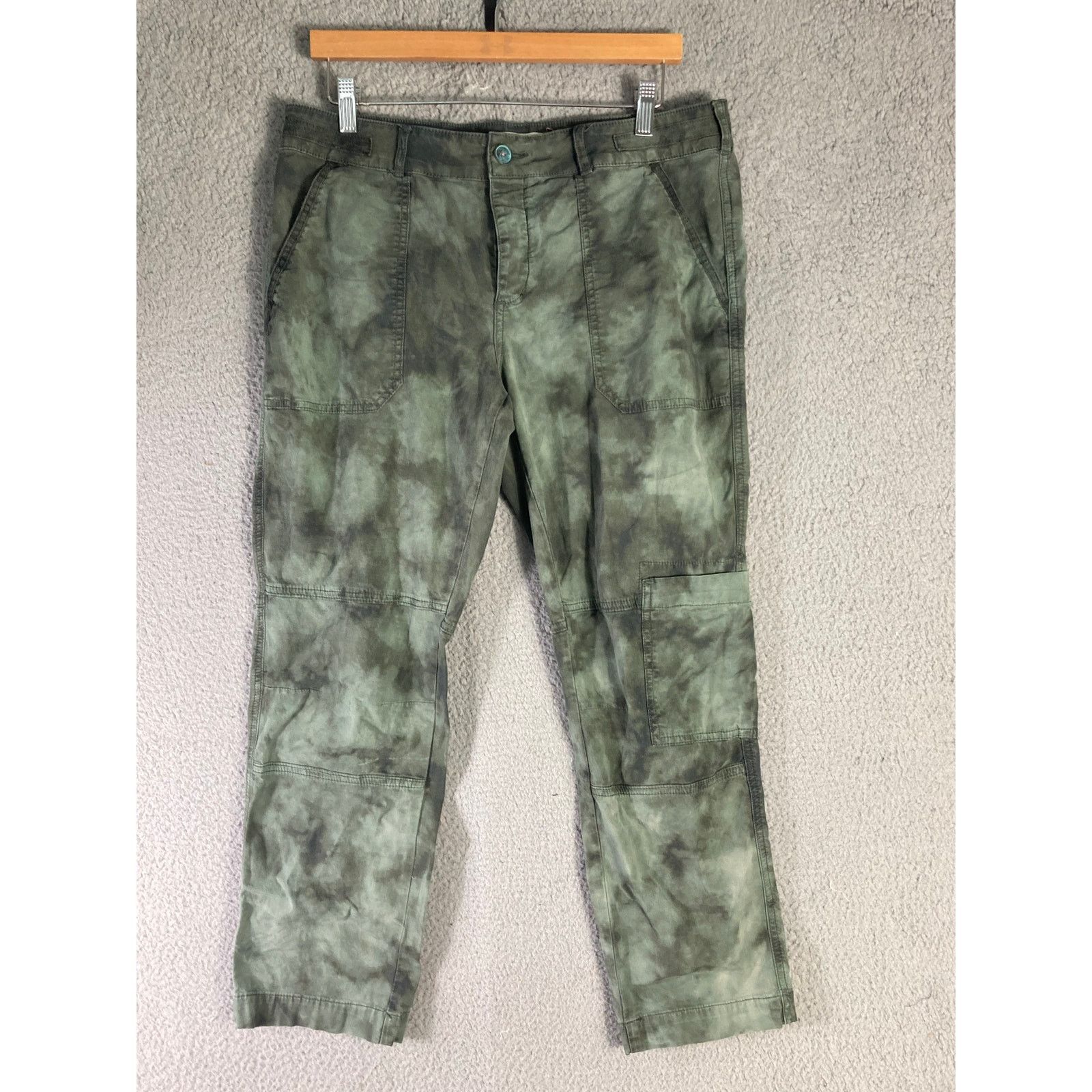 Other Womens Cargo Pants Size 31 Green Comfortable Size 31" - 7 Thumbnail