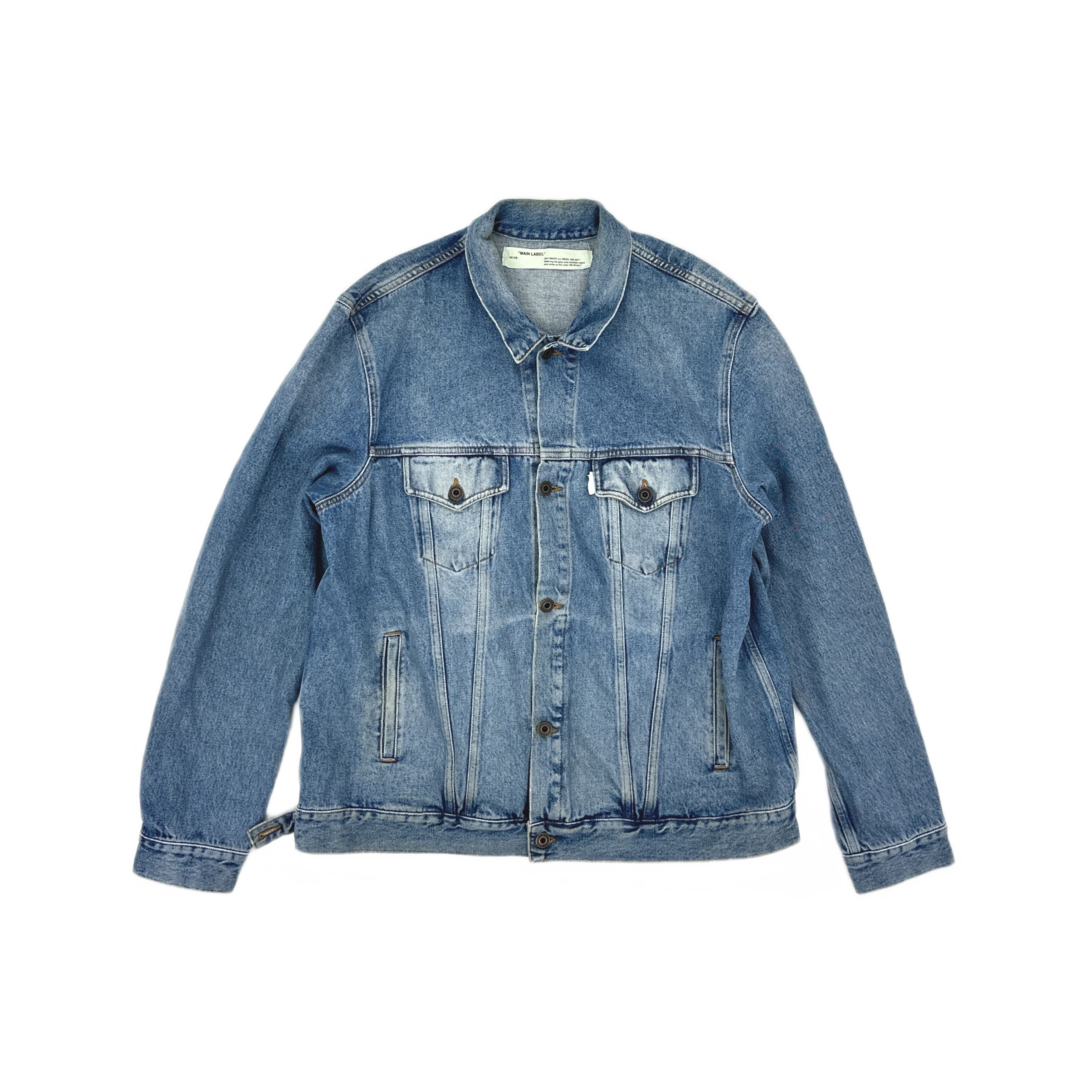 Off-White Off-White White Graphic Denim Jacket Size L Size US L / EU 52-54 / 3 - 1 Thumbnail