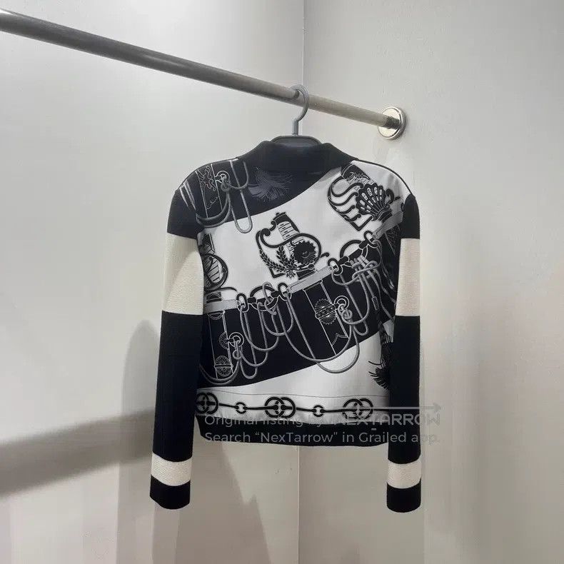 Hermes Hermes Contrast Back Printed Long Sleeve Knit Top Size XXS / US 00 / IT 34 - 2 Thumbnail