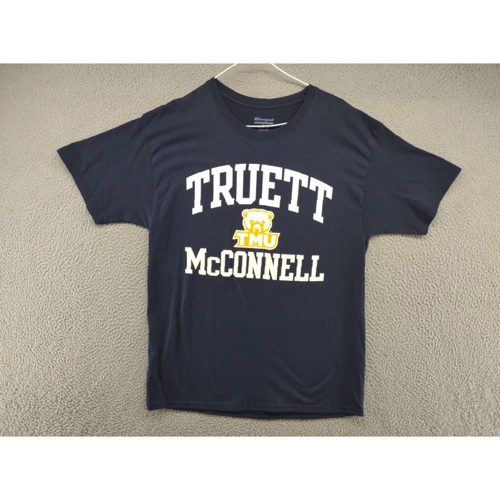 Champion Champion Truett McConnell University Men's Short Sleeve T Shirt L Blue Cotton Vintage No Size US L / EU 52-54 / 3 - 2 Thumbnail