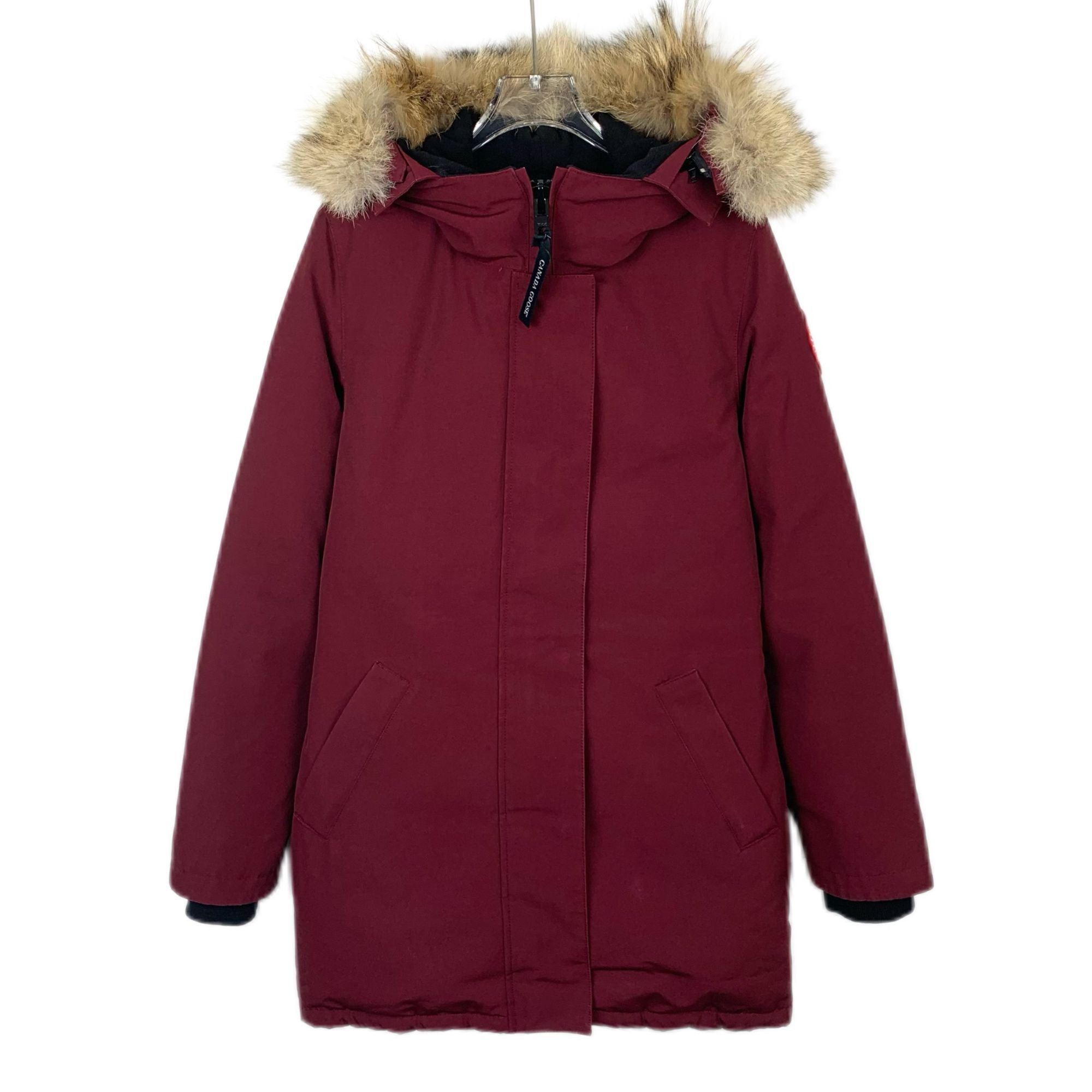 Canada Goose Canada Goose Red Fur-Collar Parka Jacket (Size XS) Size XS / US 0-2 / IT 36-38 - 1 Thumbnail