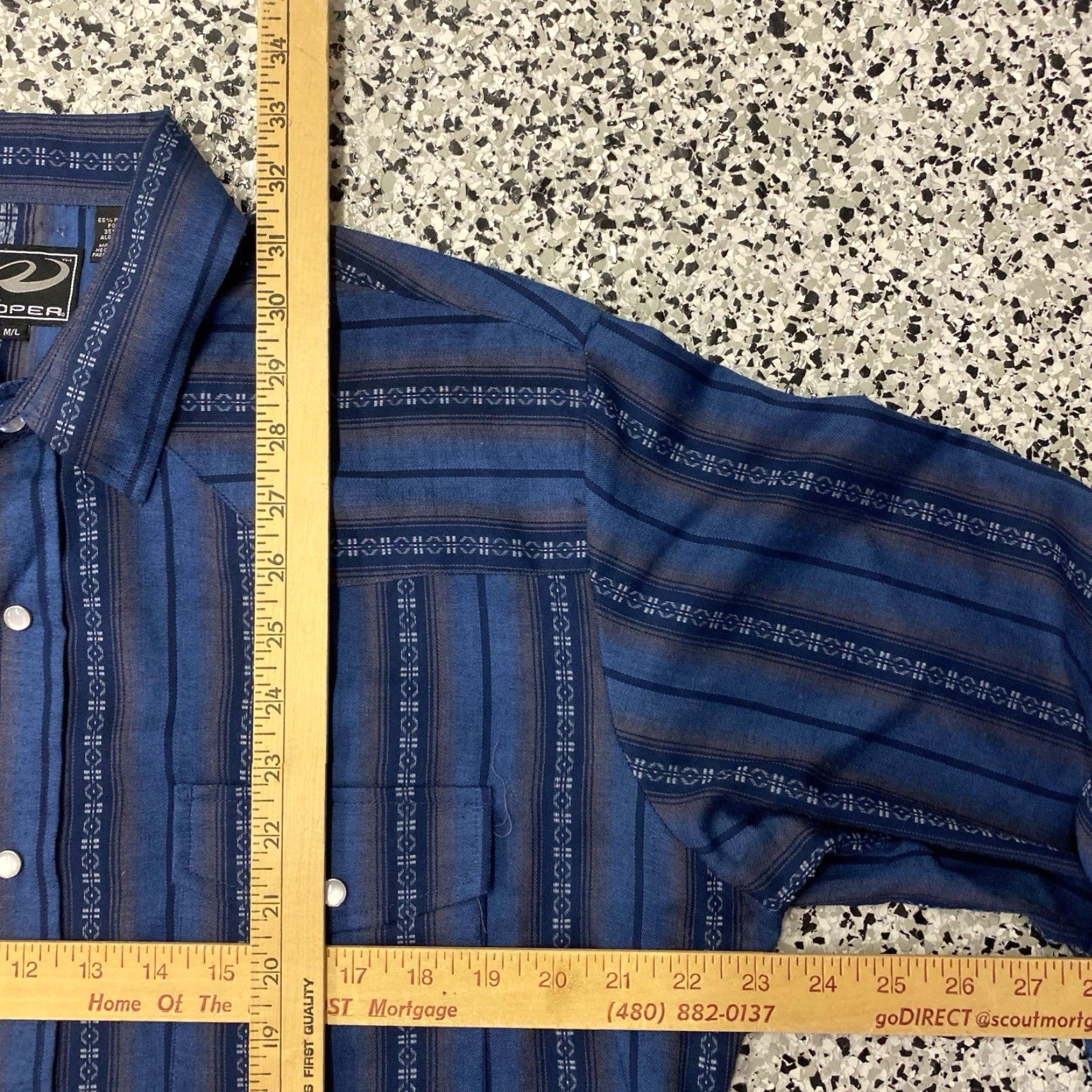 Roper VINTAGE Roper Pearl Snap Shirt Mens M/L Blue Western Long Sleeve Button-Up Crew? (Wait) Size US M / EU 48-50 / 2 - 3 Thumbnail