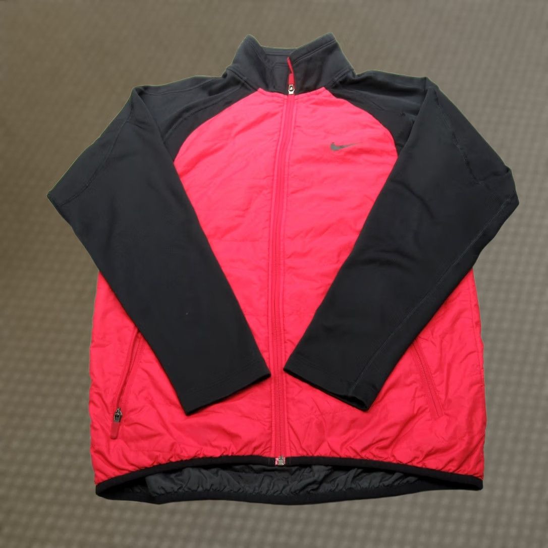 Nike Nike Jacket Mens M Red Black Pockets Full Zip Insulated Windbreaker Polyester Lining Polyester Logo Zipper Outdoor Casual Athletic Size US M / EU 48-50 / 2 - 1 Thumbnail