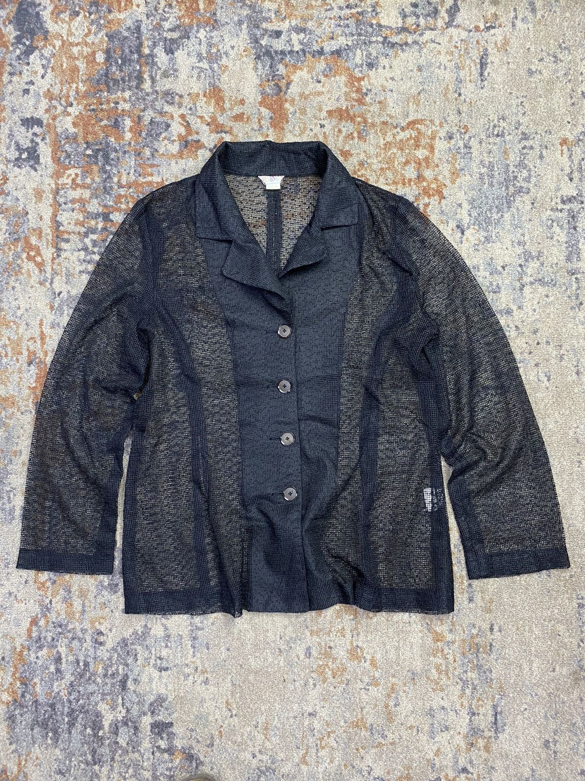 Beauty Beast × Japanese Brand × Vintage japanese lace shirt fishnet fineness Size US M / EU 48-50 / 2 - 1 Thumbnail