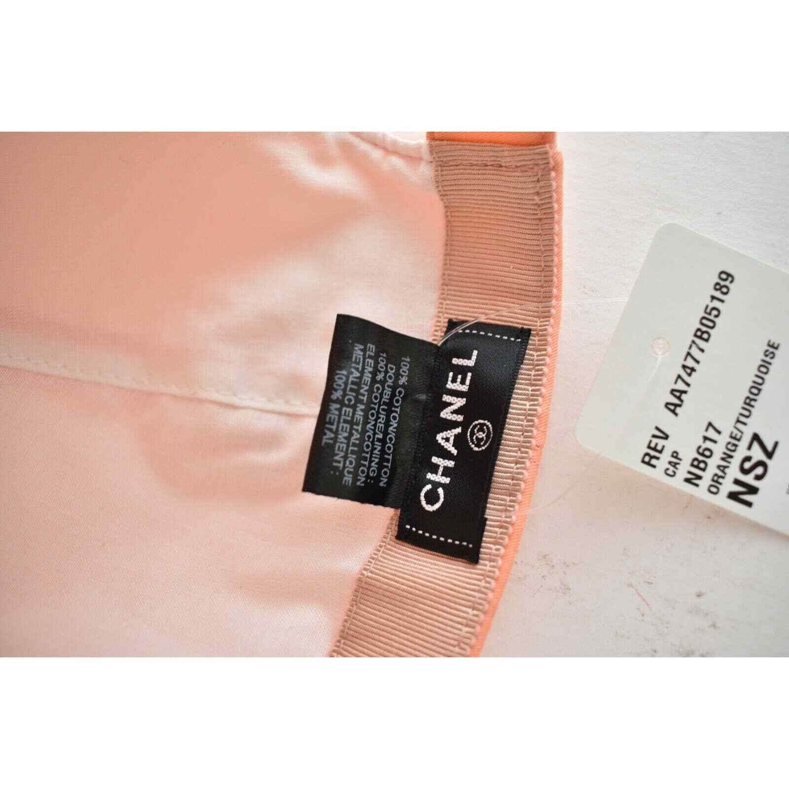 Chanel Chanel REV Orange Peach Turquoise Baseball Curved Peak Hat Size ONE SIZE - 12 Thumbnail
