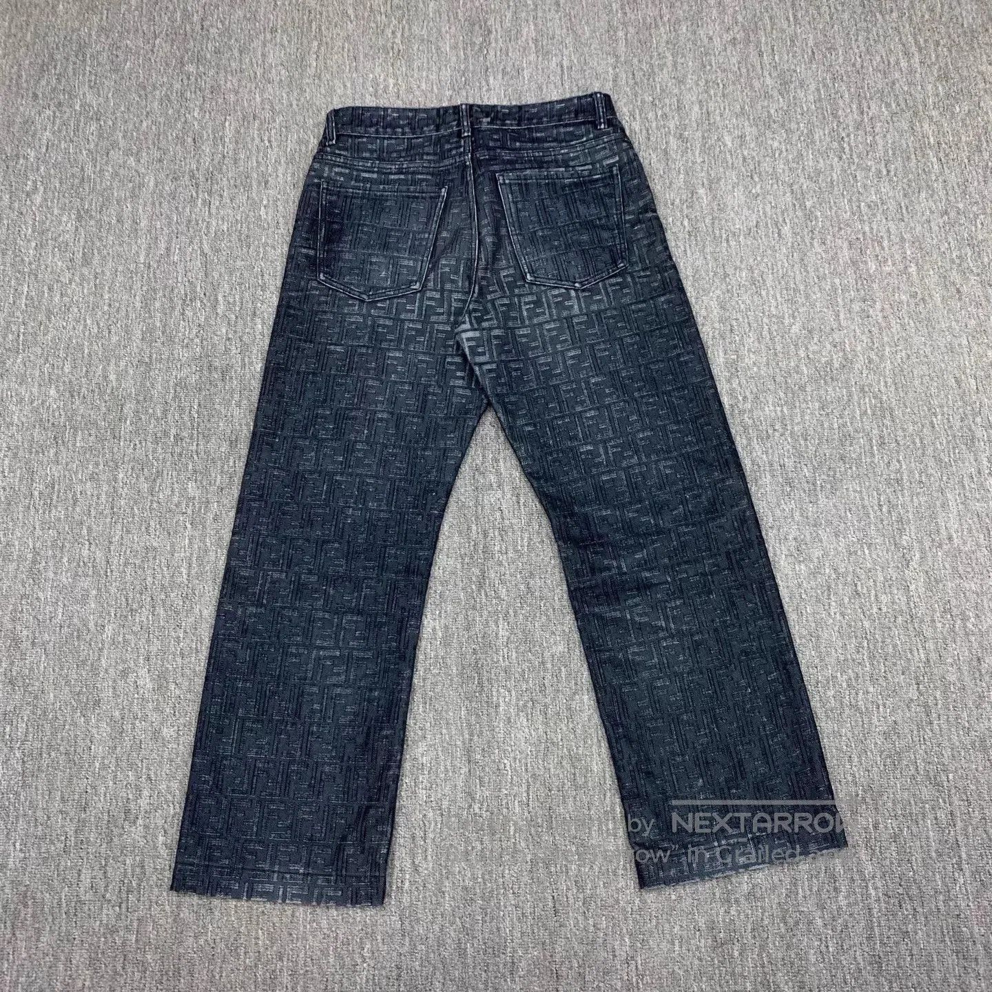 Fendi Blue Patterned Denim Jeans Size 32. Size US 32 / EU 48 - 2 Thumbnail
