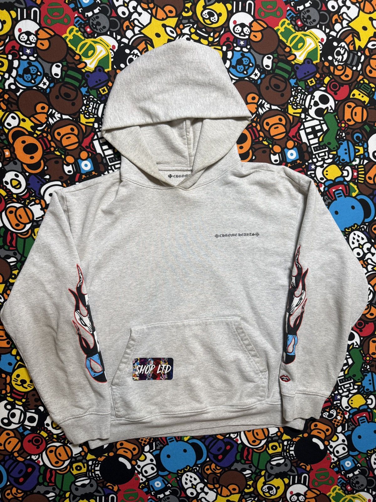 Chrome Hearts Chrome Hearts Grey Matty Boy Multi Logo Pullover Hoodie Size US L / EU 52-54 / 3 - 3 Thumbnail