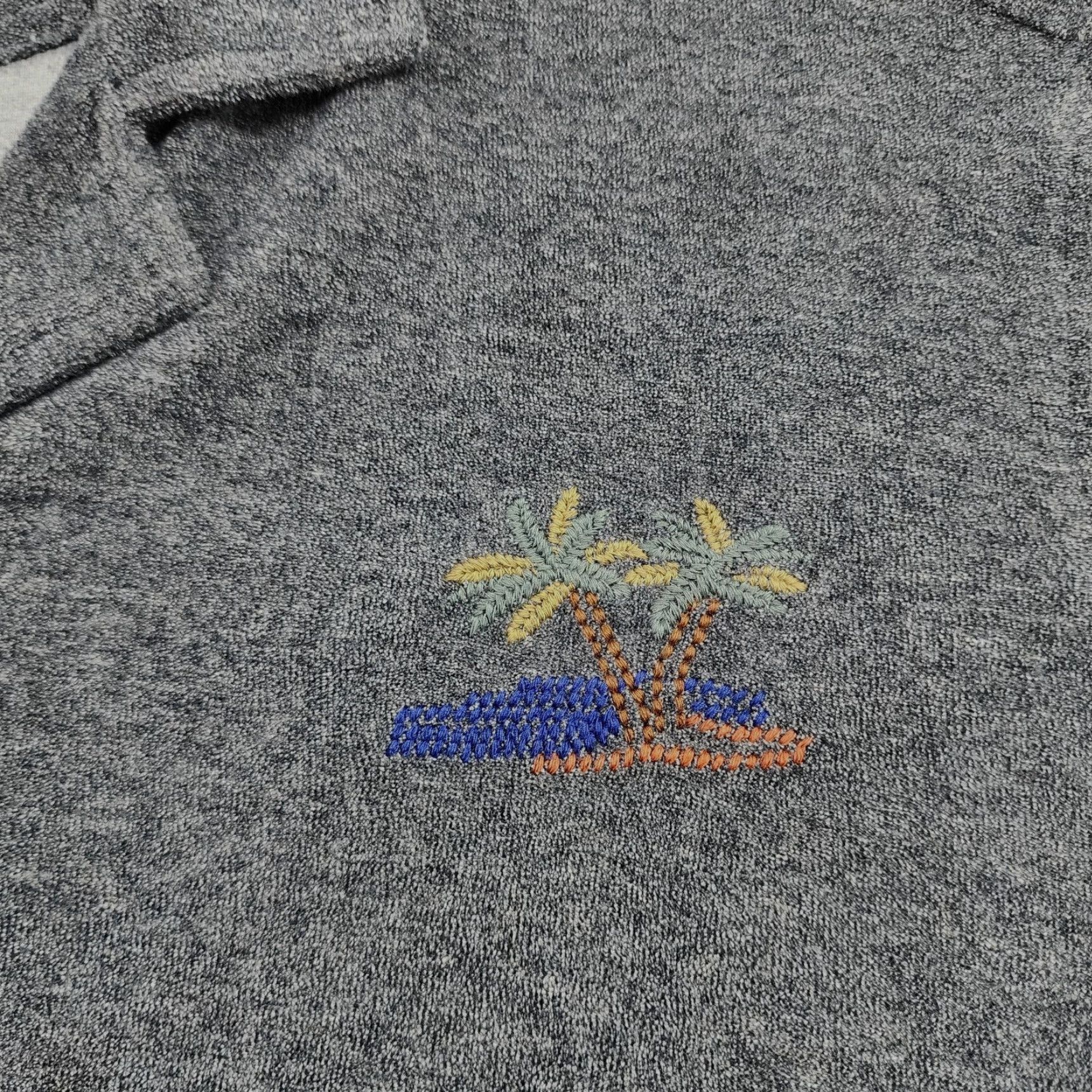 Vintage VINTAGE Caribbean Shirt Mens XL Gray Camp Button Up Embroidered Palm Tree Knit Casual Size US XL / EU 56 / 4 - 4 Thumbnail