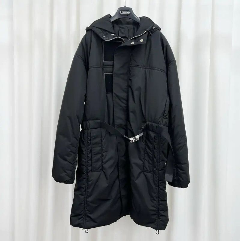 Givenchy Givenchy Black Embroidered Logo Long Down Jacket 0089 Size US XL / EU 56 / 4 - 1 Thumbnail