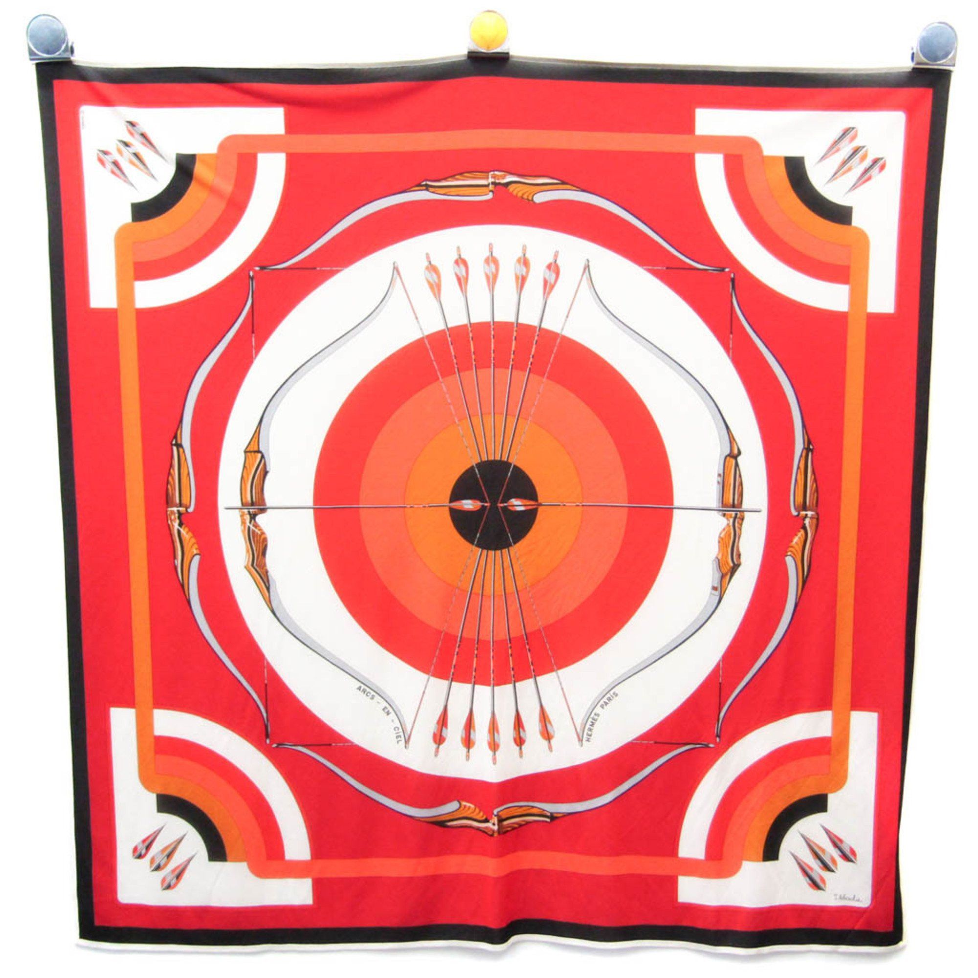 Hermes Hermes Carre ARCS EN CIEL Women's Silk Scarf Orange,Red Color Size ONE SIZE - 1 Thumbnail