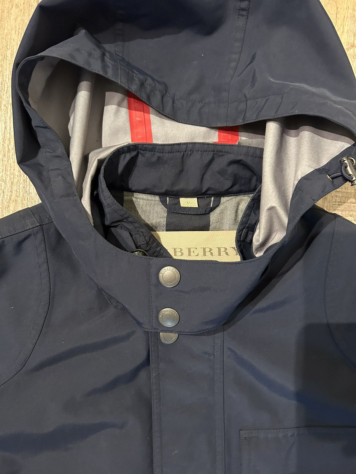 Burberry Burberry Brit Hooded Raincoat Size US XL / EU 56 / 4 - 2 Thumbnail