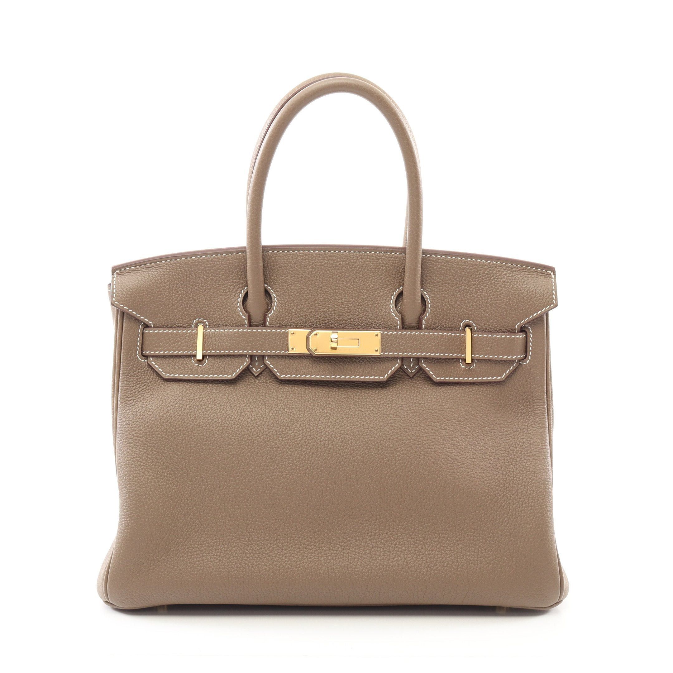 Hermes Hermes Birkin 30 Etoupe Handbag Togo Gray Beige Gold Hardware A Stamp Size ONE SIZE - 1 Thumbnail