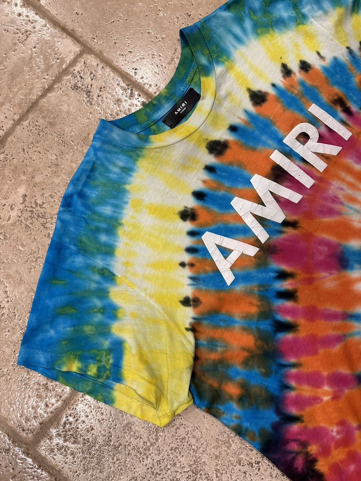 Amiri Amiri Tie-Dye Logo Multicolor Short Sleeve T-Shirt Size US M / EU 48-50 / 2 - 5 Thumbnail