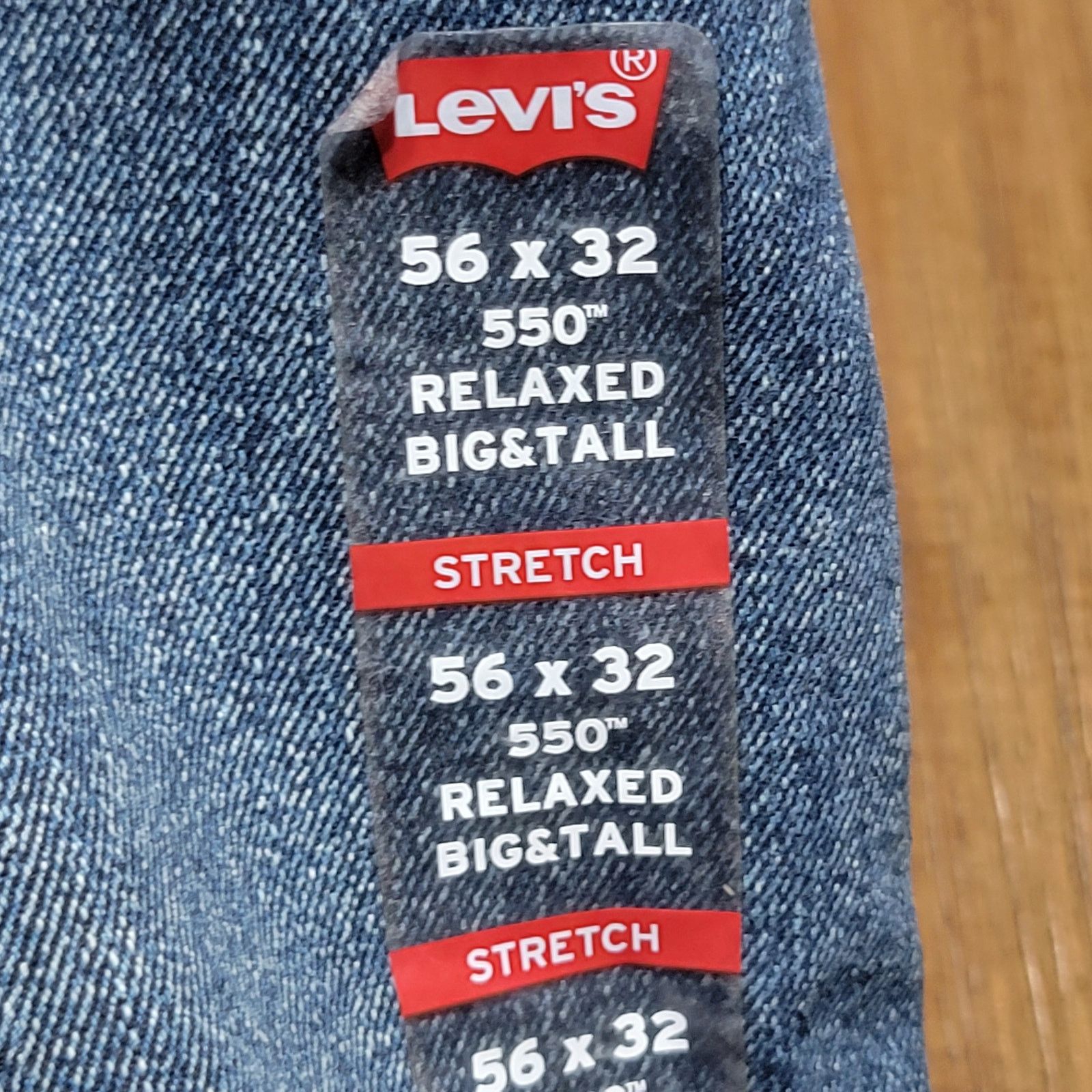 Levi's Levis 550 Relaxed B&T 2-Way Stretch Tapered Leg -56X32 NWT Size US 44 / EU 60 - 7 Thumbnail