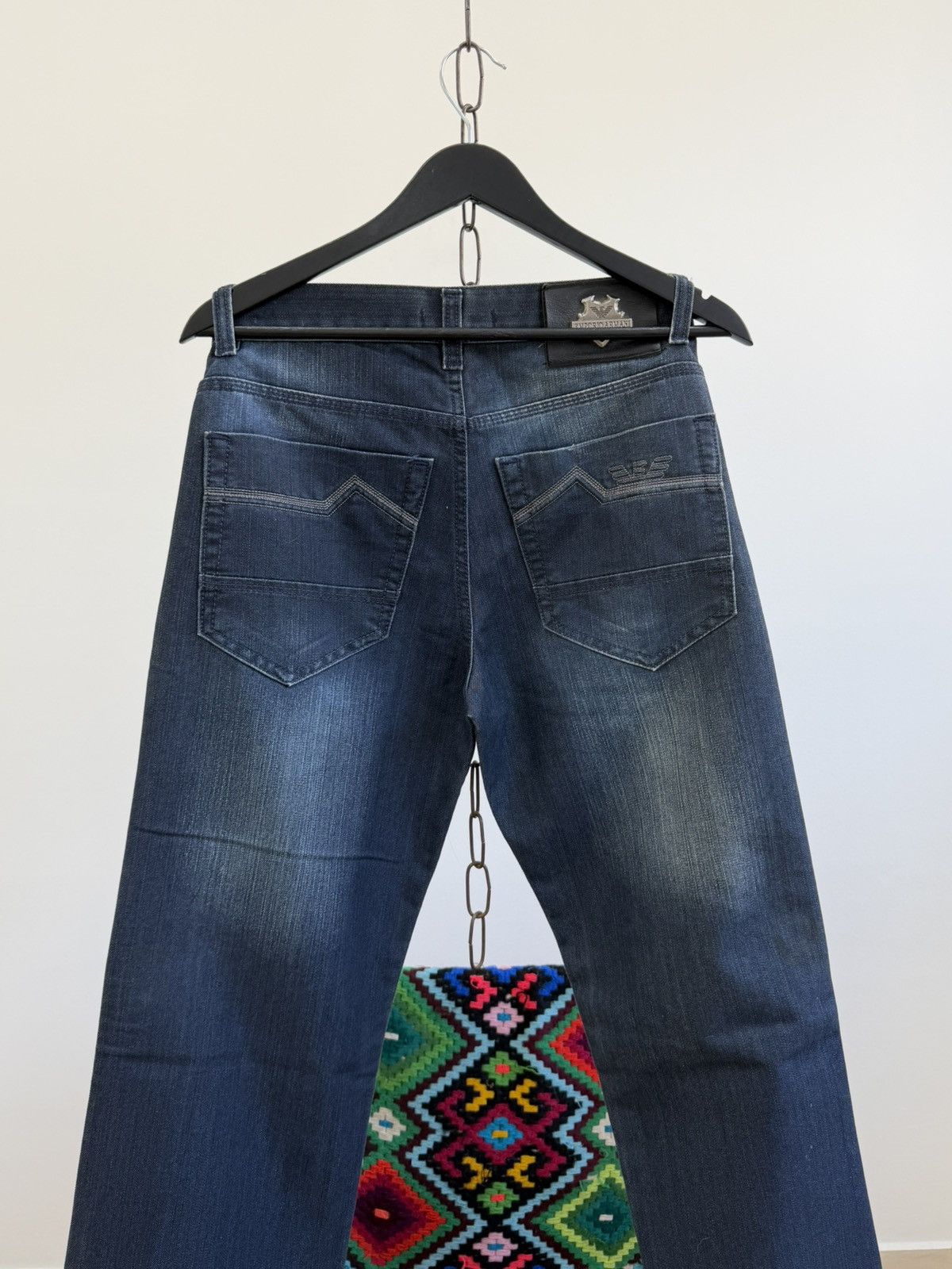 Japanese Brand Vintage Streetwear Armani 00s Retro Flared Baggy Y2K Jeans Size US 30 / EU 46 - 7 Thumbnail