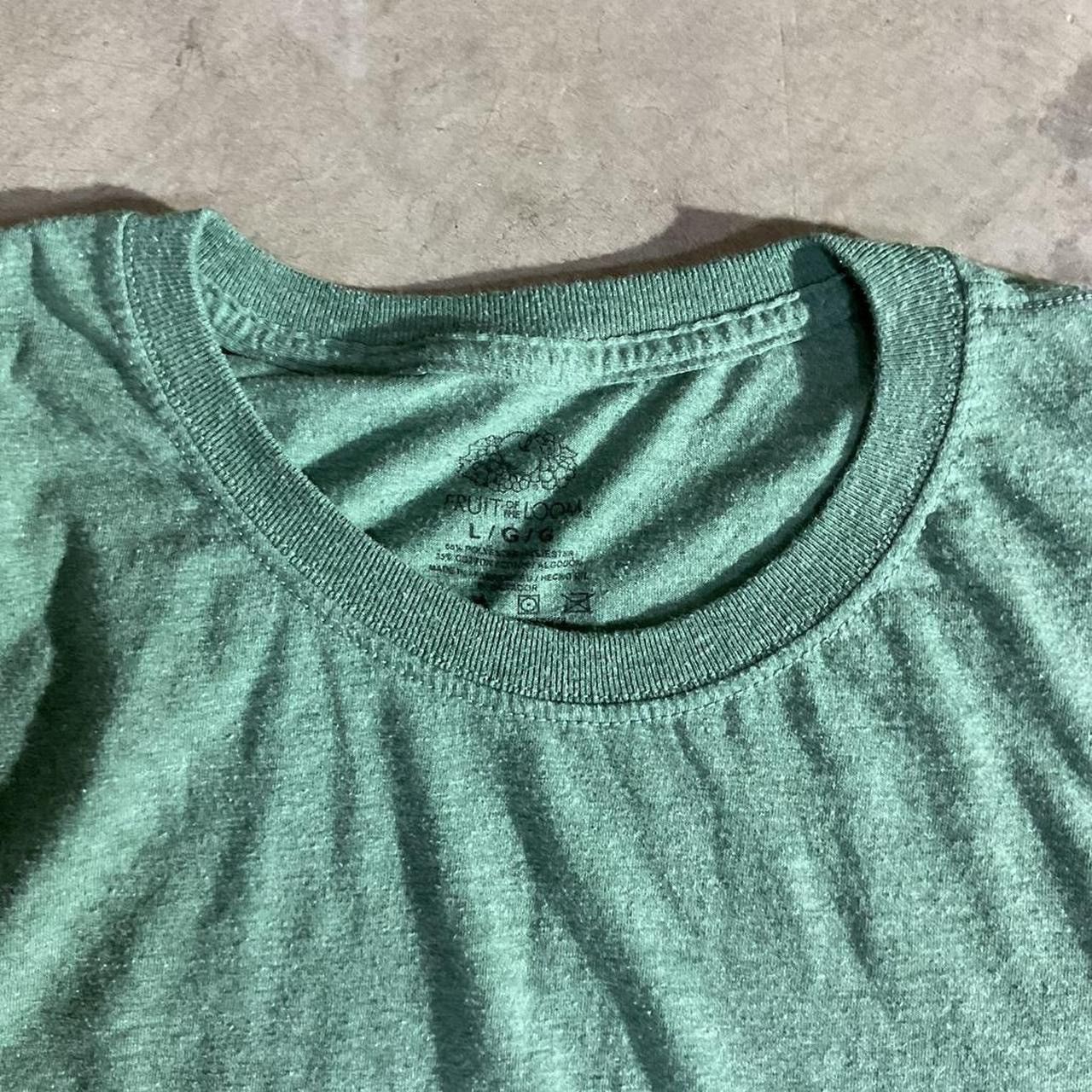 Fruit Of The Loom Basic Green Short Sleeve Fruit Of The Loom Tee Size US L / EU 52-54 / 3 - 3 Thumbnail