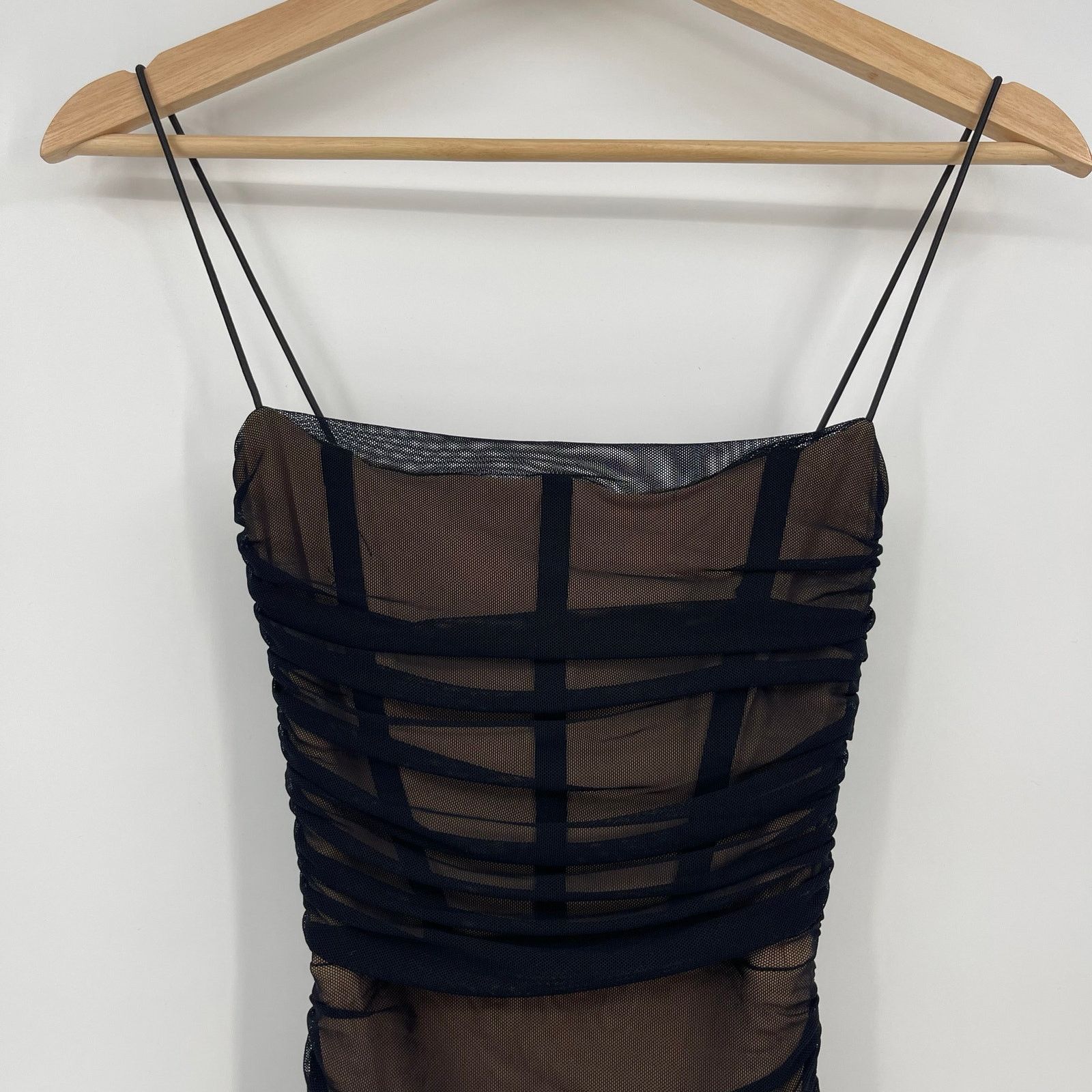 Other Nookie | NWT Mecca Midi Dress Black Mesh Bodycon LBD XS Size XS / US 0-2 / IT 36-38 - 8 Thumbnail