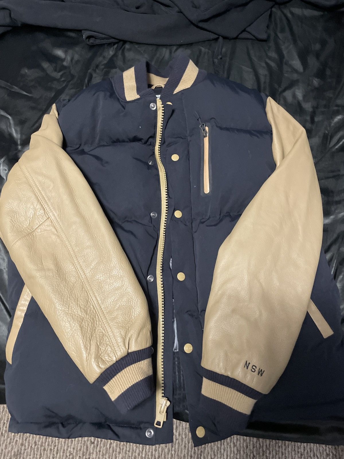 Nike × Vintage Nike leather winter jacket Size US L / EU 52-54 / 3 - 1 Thumbnail