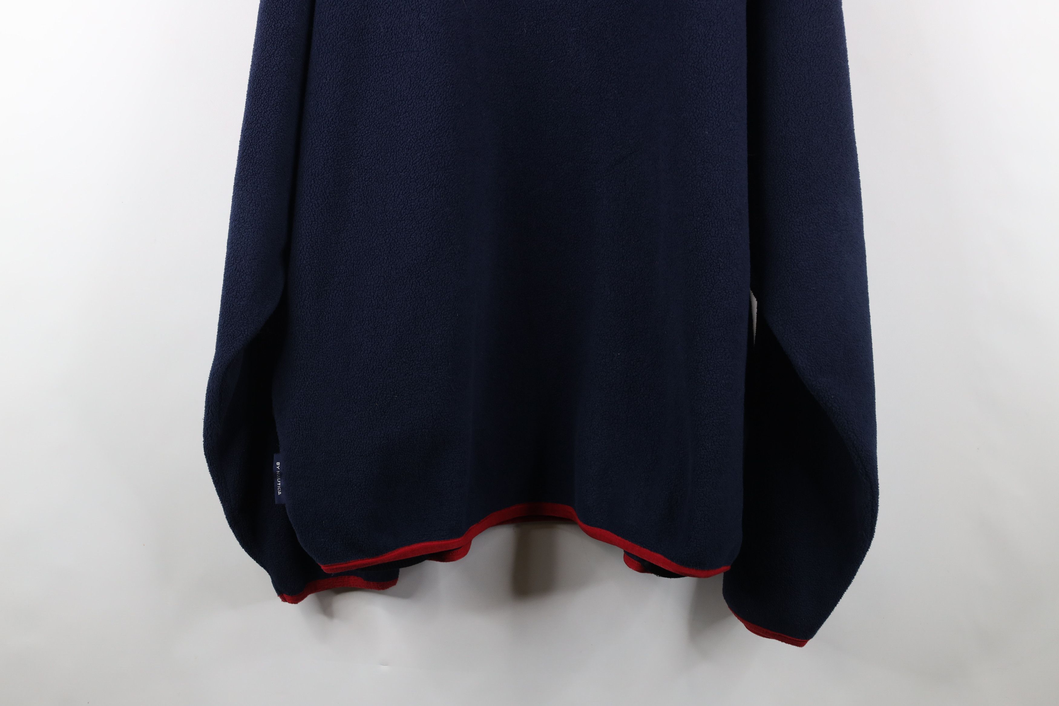 Nautica × Vintage Vintage 90s Nautica Spell Half Zip Fleece Sweater Blue USA Size US XL / EU 56 / 4 - 16 Thumbnail