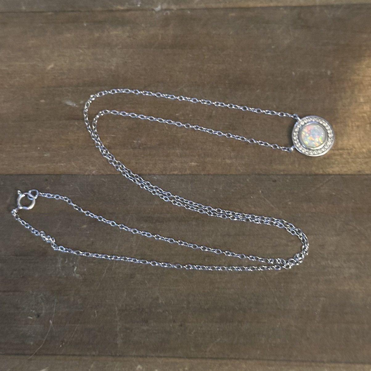 Vintage Vintage 925 silver opal necklace Size ONE SIZE - 2 Thumbnail