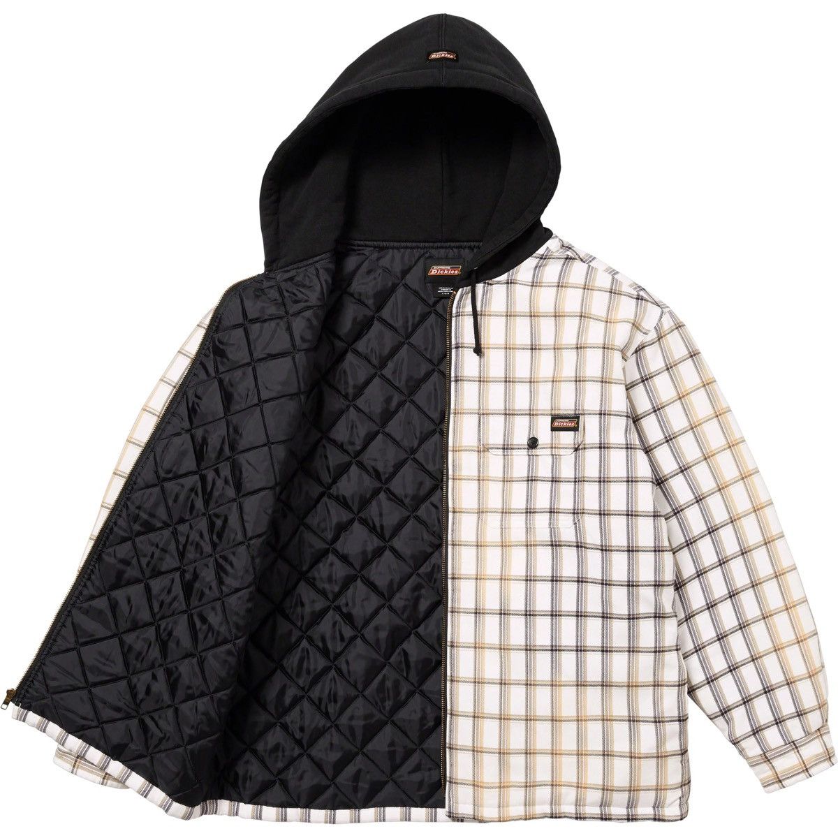Dickies × Supreme Supreme Dickies Plaid Hooded Zip Up Shirt Size US M / EU 48-50 / 2 - 2 Thumbnail