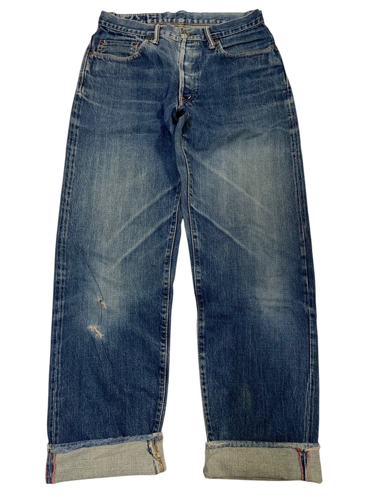 Kapital HR MARKET SELVEDGE BUTTON FLY JAPANESE DISTRESSED DENIM Size US 30 / EU 46 - 5 Thumbnail