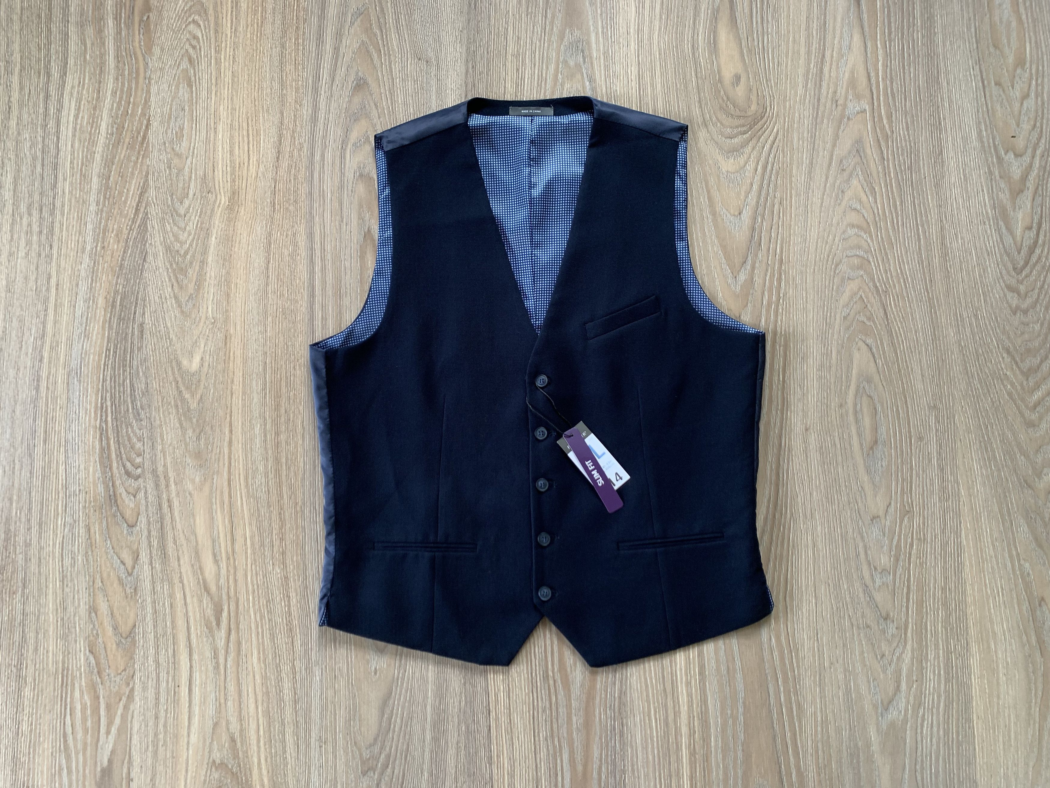 Designer Primark Mens Blue Vest Size 42S - 1 Thumbnail