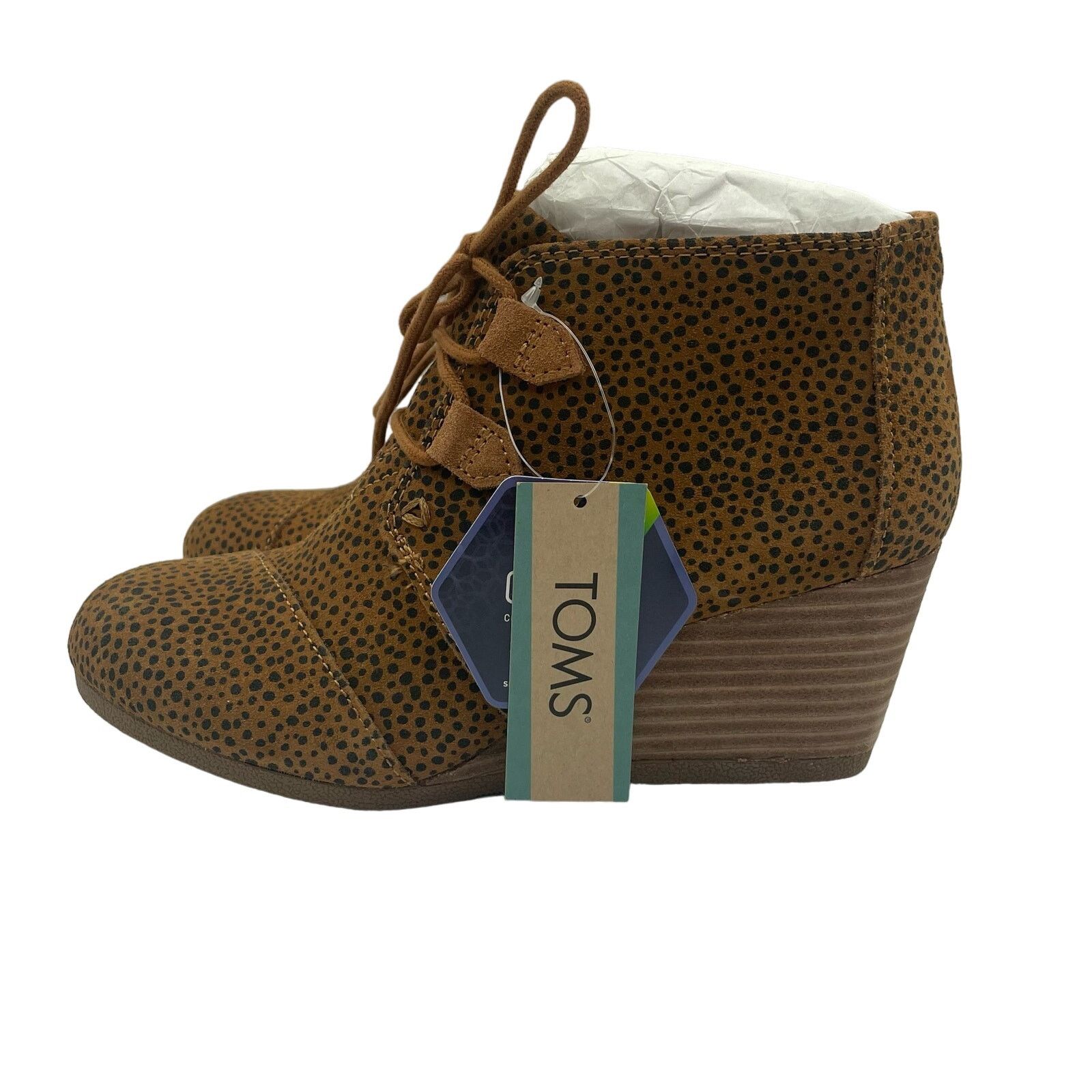 Toms Toms Kala Ankle Wedge Bootie Cheetah Suede Boots Womens 6.5 Size US 6.5 / IT 36.5 - 1 Thumbnail