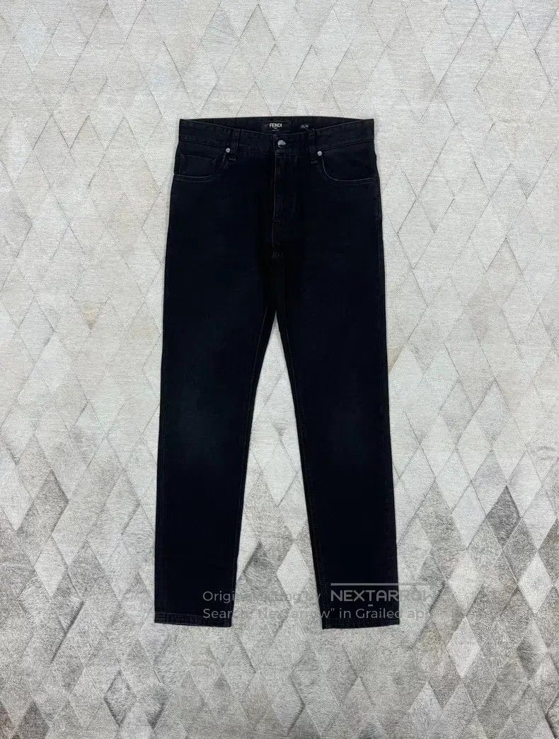 Fendi Fendi Embroidered Denim Pants, Logo Embroidery Size US 31 - 1 Thumbnail