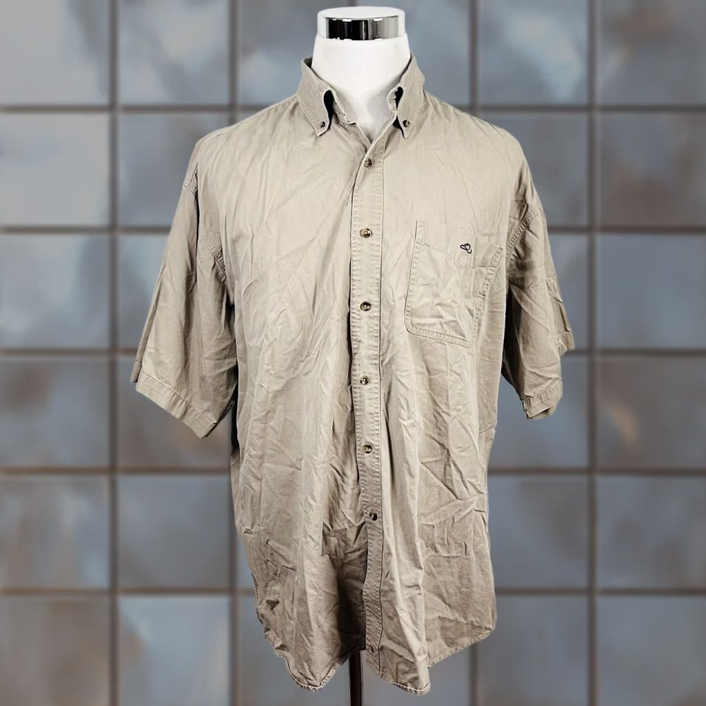 Vintage Resistol XL Rodeo Gear Shirt 30X Hill Country Beige 100% Cotton Short Sleeve Beige Button-Up MENS XL Size US XL / EU 56 / 4 - 1 Thumbnail
