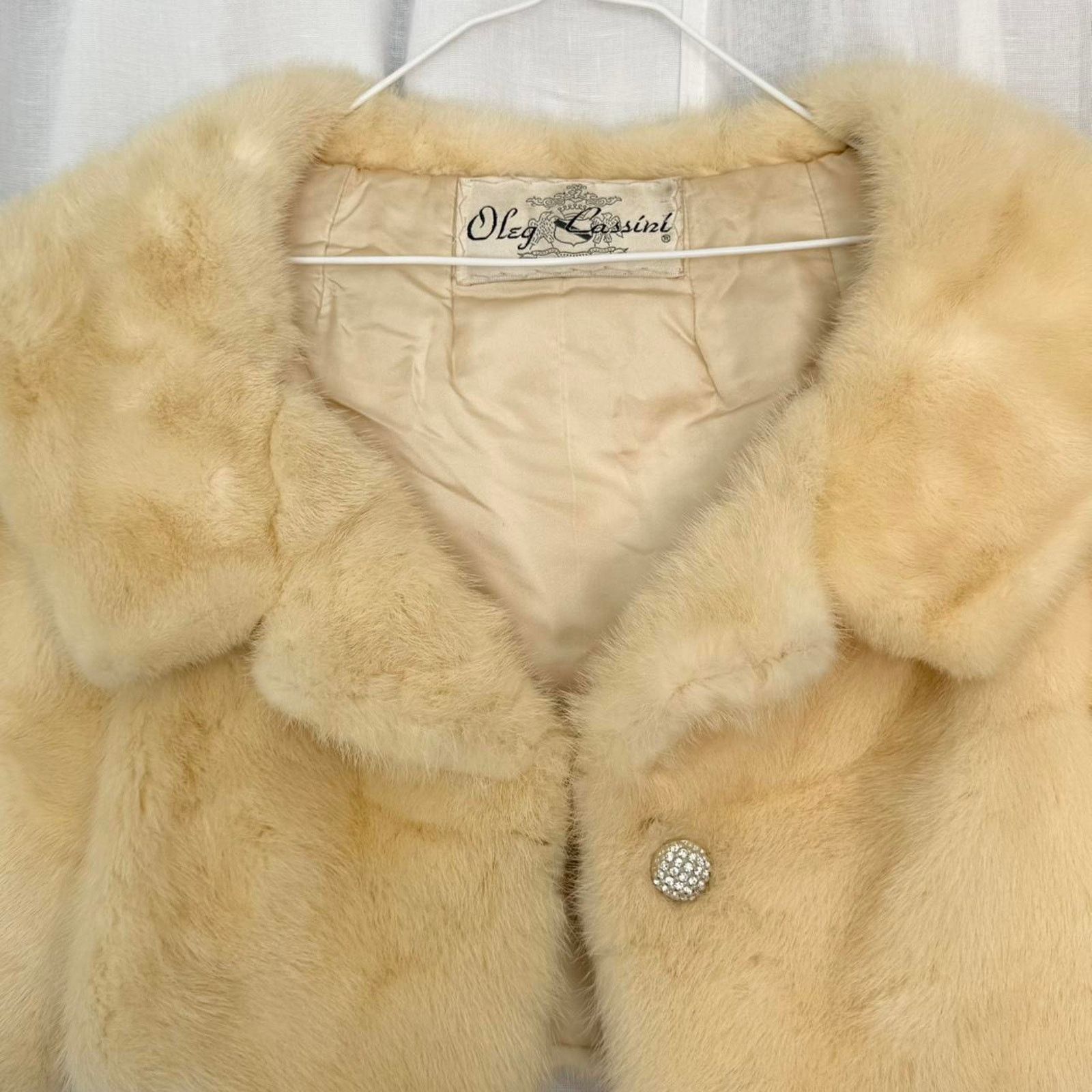 Vintage ✿ ⋆ 𓆩♡𓆪 Vintage Cream Faux Fur Cropped Jacket 𓆩♡𓆪 ⋆ ✿ Size S / US 4 / IT 40 - 3 Thumbnail